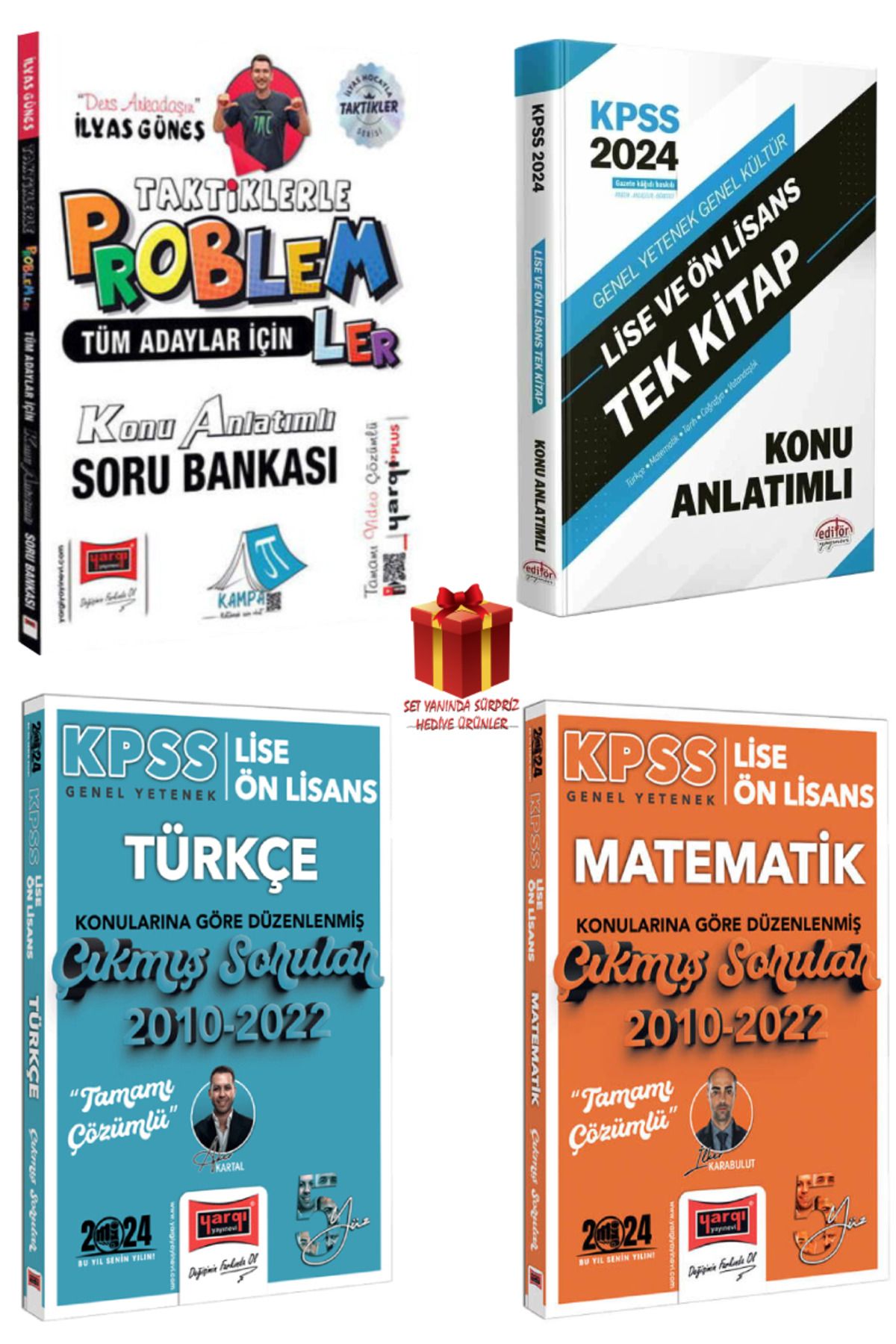 Yargı Yayınları İlyas Güneş|Taktiklerle Problemler Konu-Soru Bankası+Tek Kitap Konu+Türkçe-Matematik Çıkmış Sorular