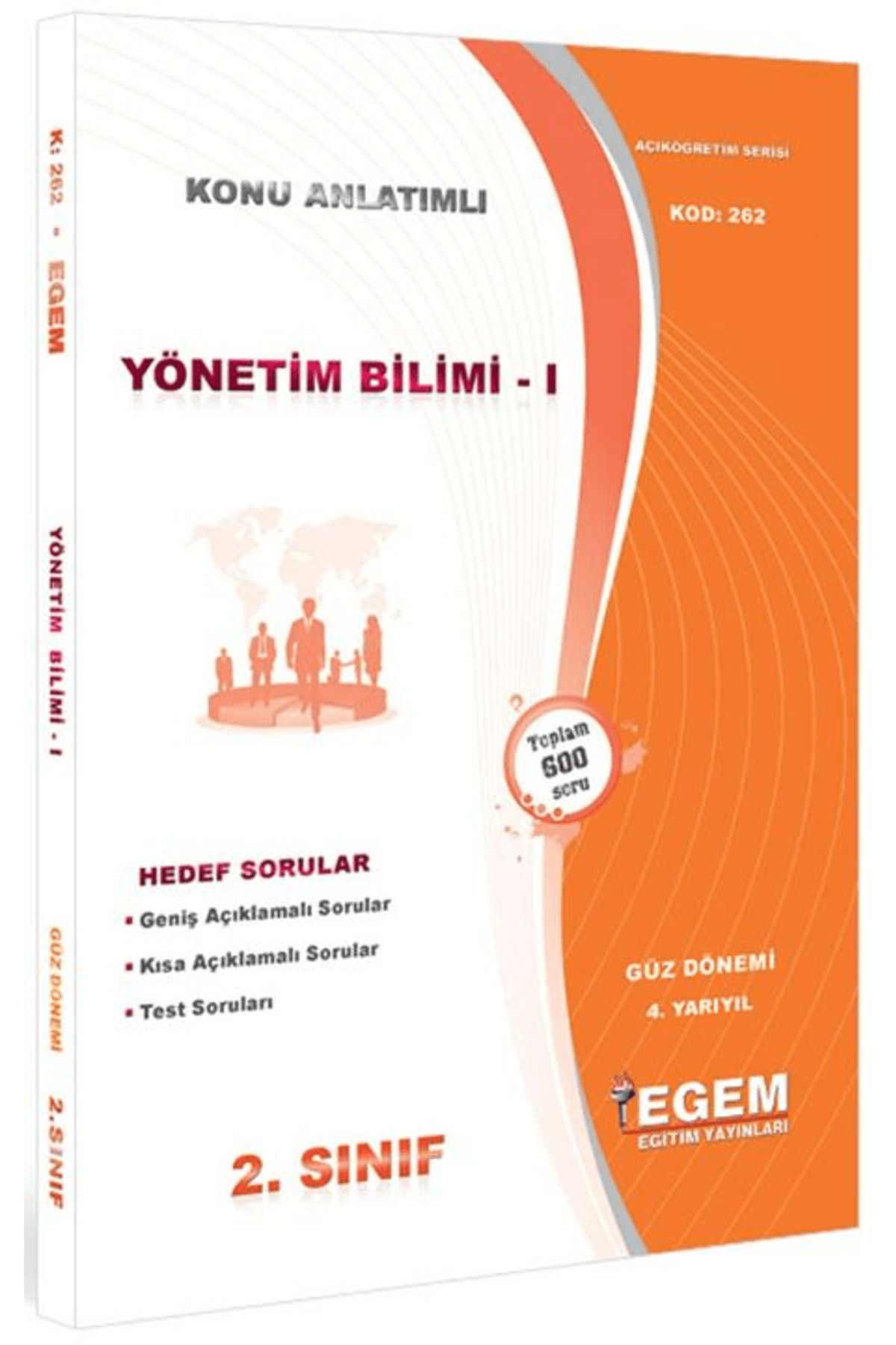 Egem Eğitim Yayınları 2. Sınıf 4. Yarıyıl Yönetim Bilimi 1 Konu Anlatımlı Soru Bankası - Kod 262