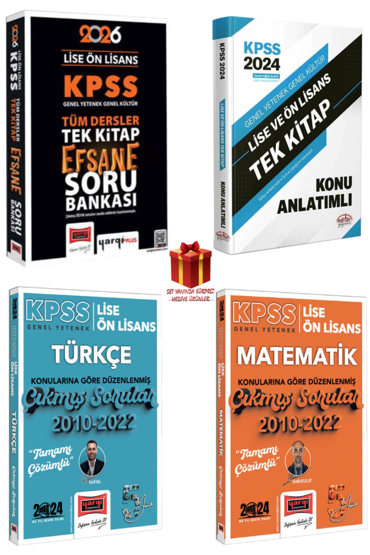 Yargı Yayınları 2026 KPSS Lise-Ön Lisans Tek Kitap Soru Bankası+Konu+Türkçe-Matematik Çıkmış Sorular 2010-2022