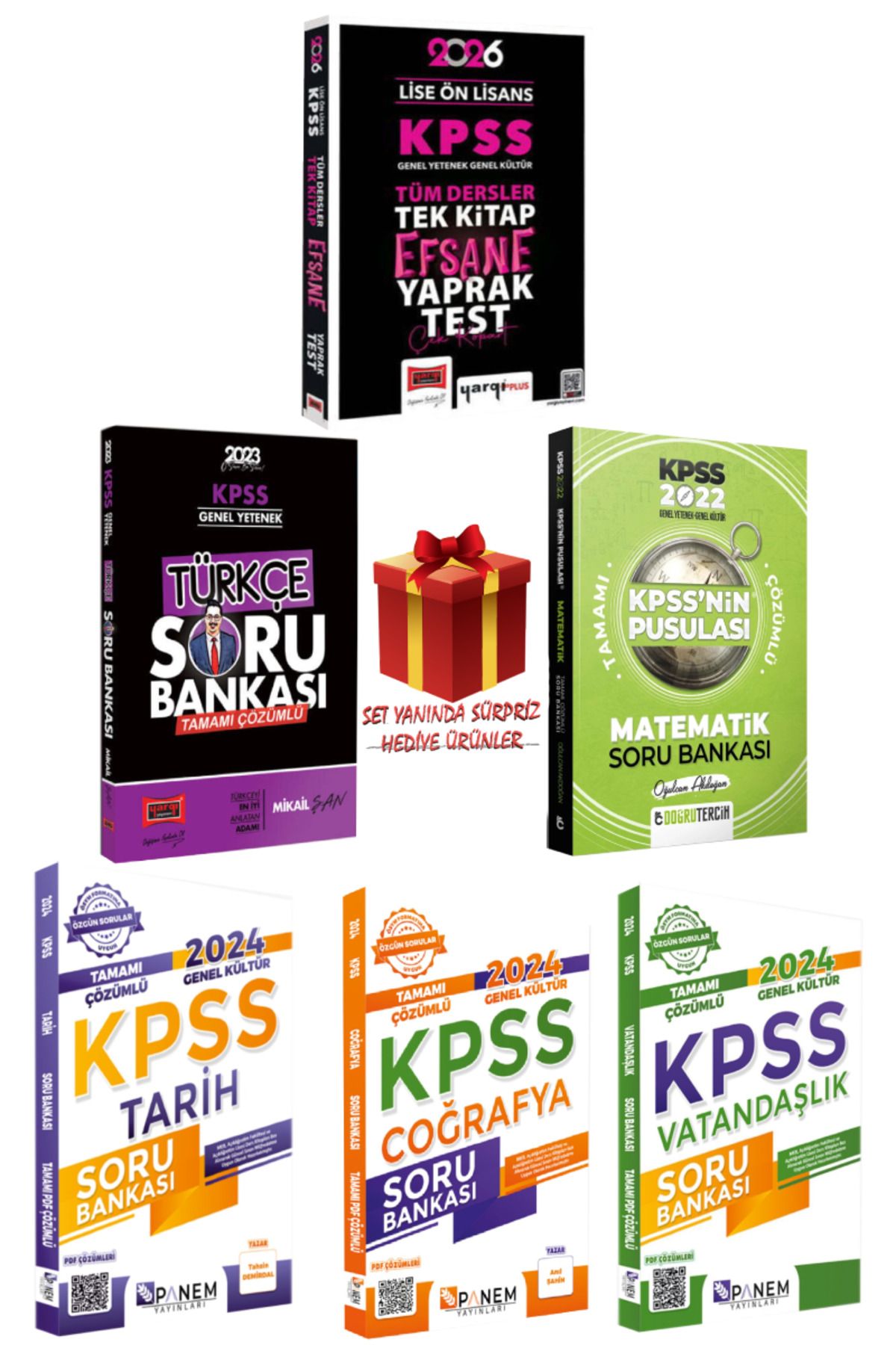 Yargı Yayınları 2026 KPSS Lise-Ön Lisans Tek Kitap Yaprak Test+Türkçe+Matematik+Tarih+Coğrafya+Vatandaşlık Soru B.