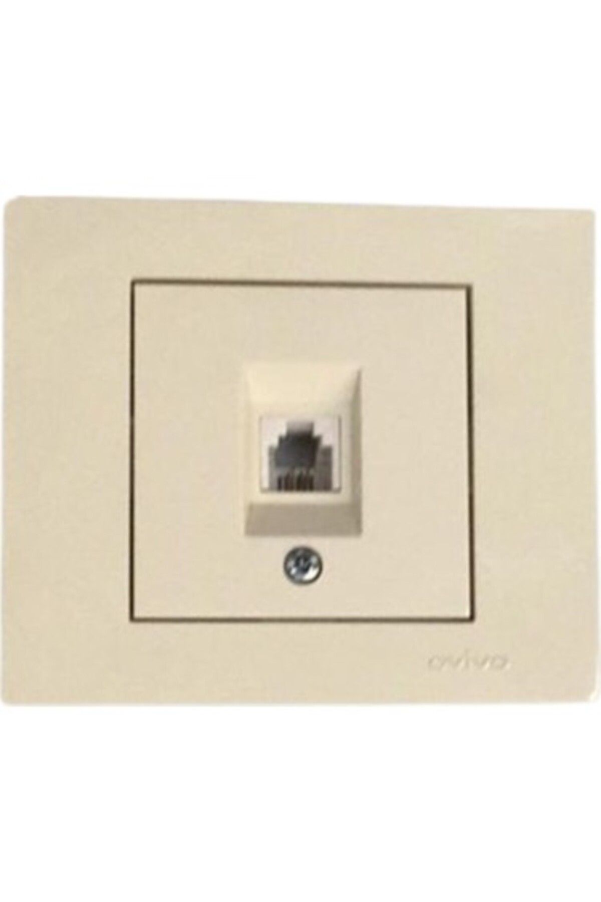 OVİVO GRANO KREM NÜMERİS TELEFON PRİZİ RJ11-CAT3 (ÜRÜN ÇERÇEVESİZDİR)