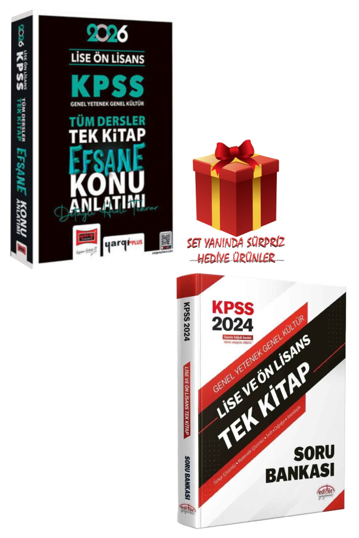 Yargı Yayınları 2026 KPSS Lise-Ön Lisans GY-GK Tek Kitap Konu Anlatımı + Tek Kitap Soru Bankası + Hediye
