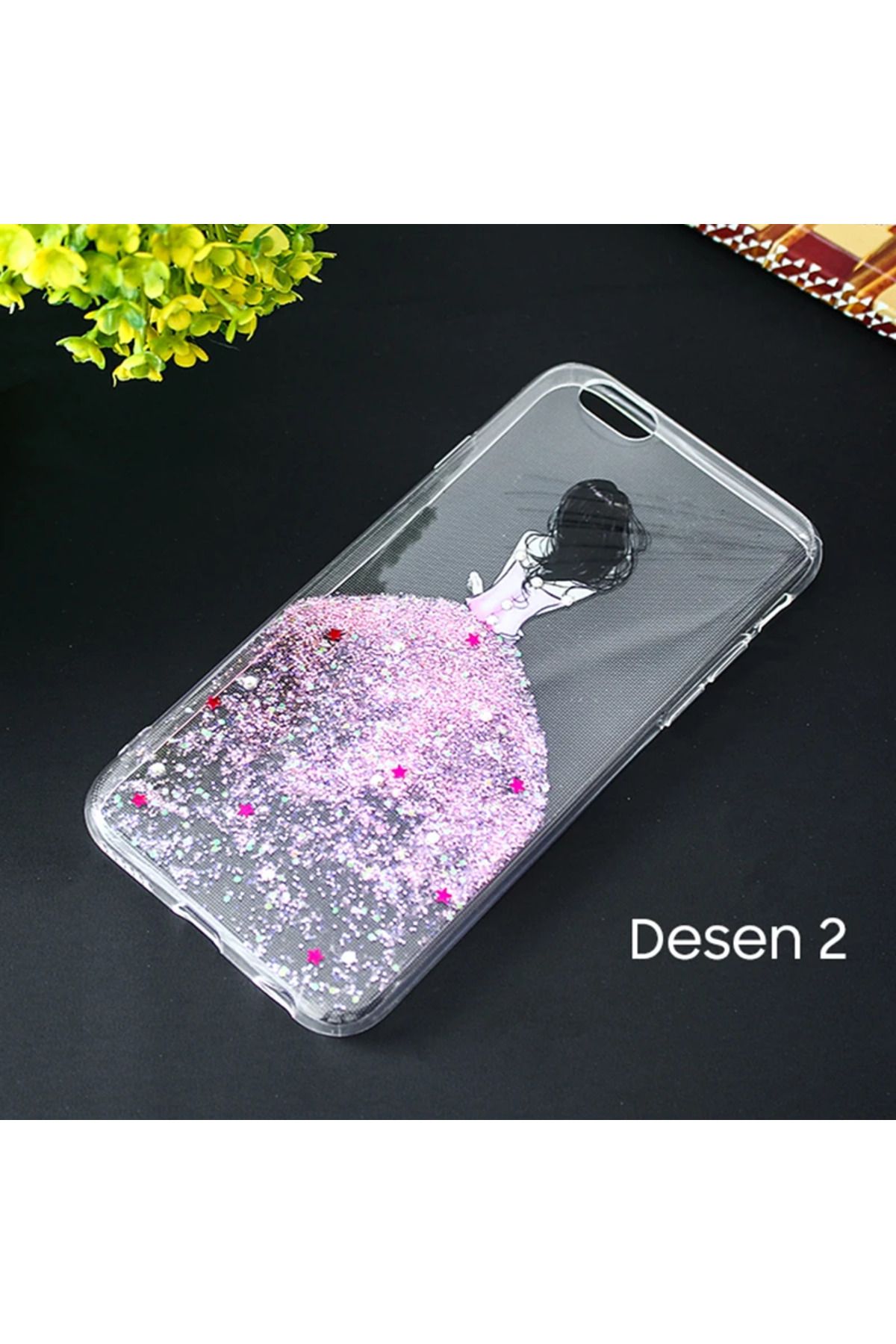 mudikonsept iPhone SE3-SE2 İPhone 8-7 Kılıf 3d Diamond Elbise Şeffaf Silikon Kılıf-(5775) - MDE4055-1010