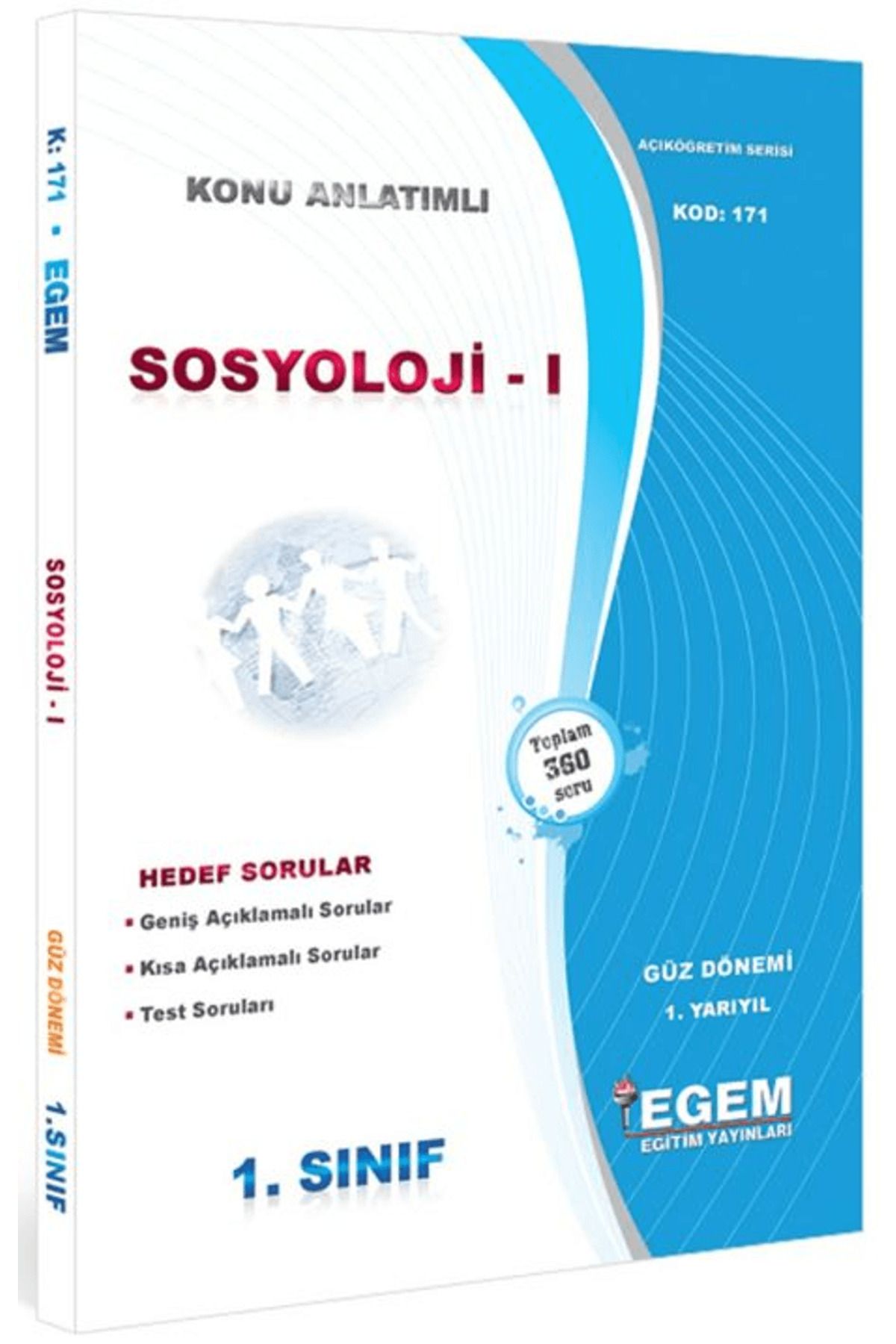 Egem Eğitim Yayınları 1. Sınıf 1. Yarıyıl Sosyoloji 1 Konu Anlatımlı Soru Bankası - Kod 171