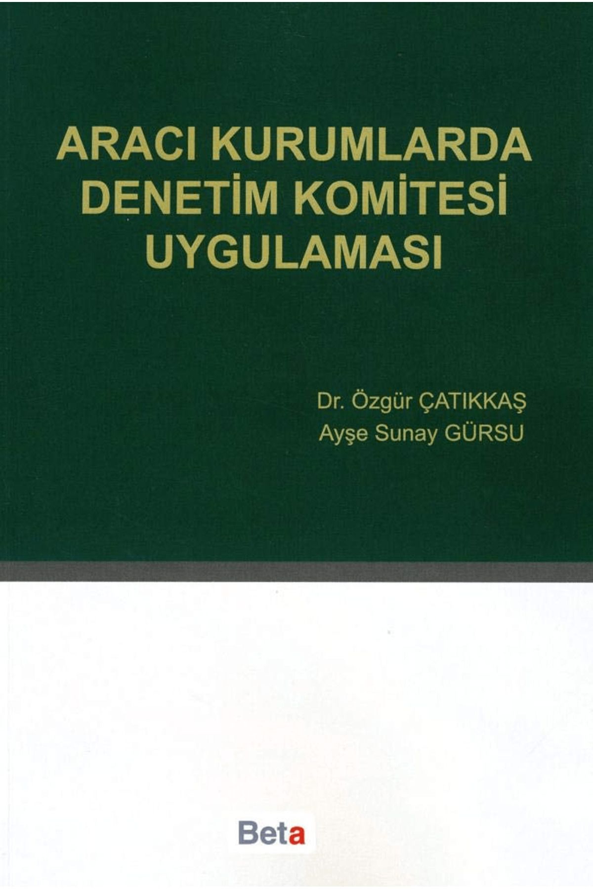Beta Yayınevi Aracı Kurumlarda Denetim Komitesi Uygulaması