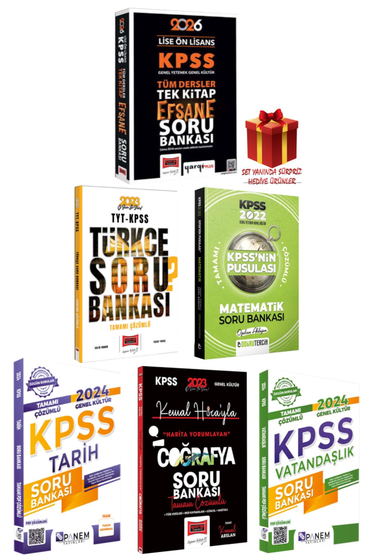 Yargı Yayınları 2026 KPSS Lise-Ön Lisans Tek Kitap Soru Bankası+Türkçe+Matematik+Tarih+Coğrafya+Vatandaşlık Soru B.