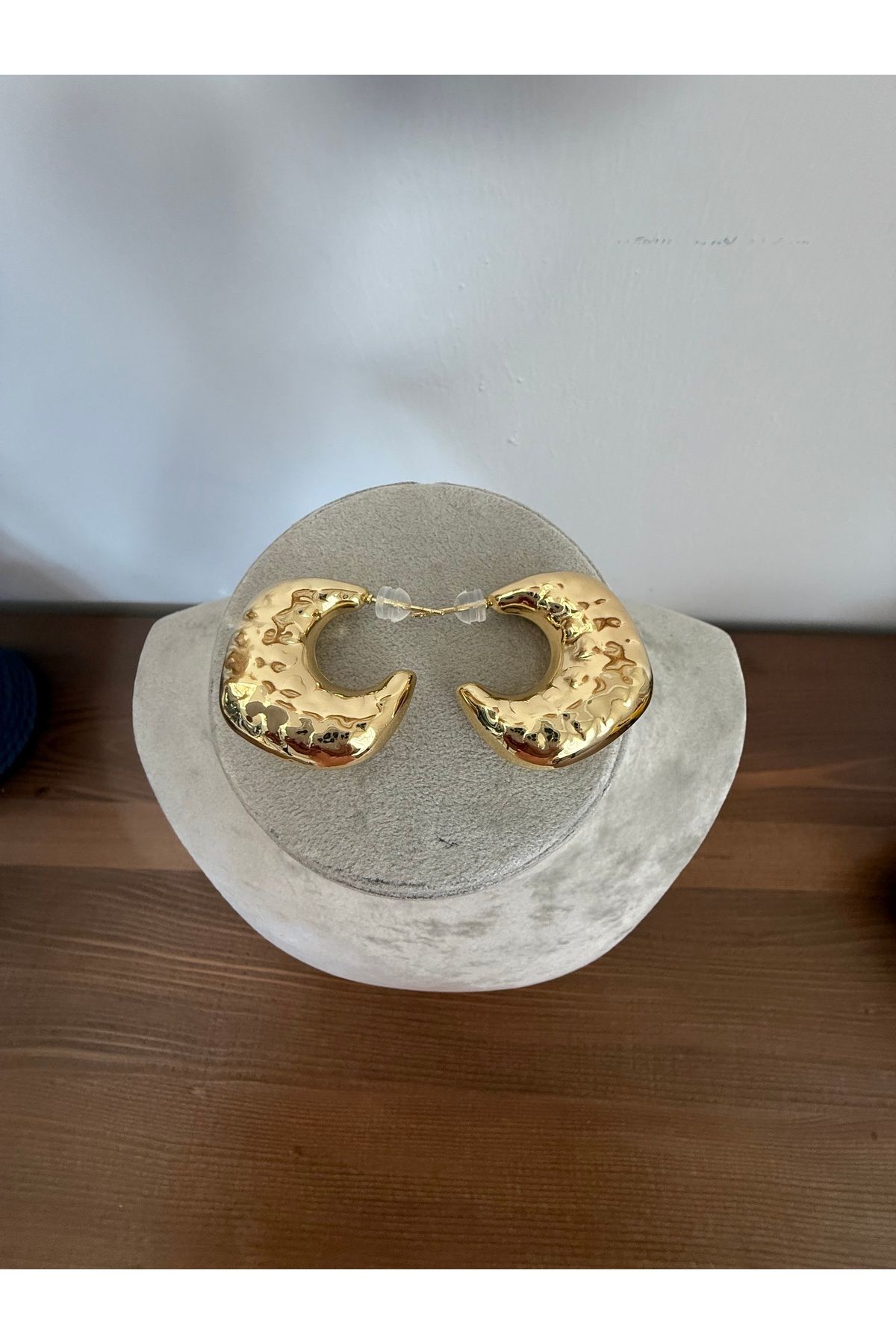 Zenara Accessories Gold-Altın paslanmaz çelik küpe