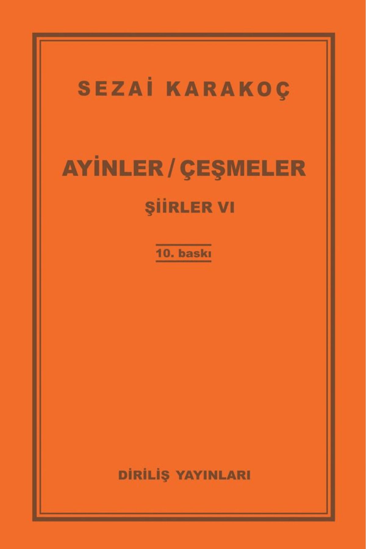 Diriliş Yayınları Şiirler 6: Ayinler Çeşmeler