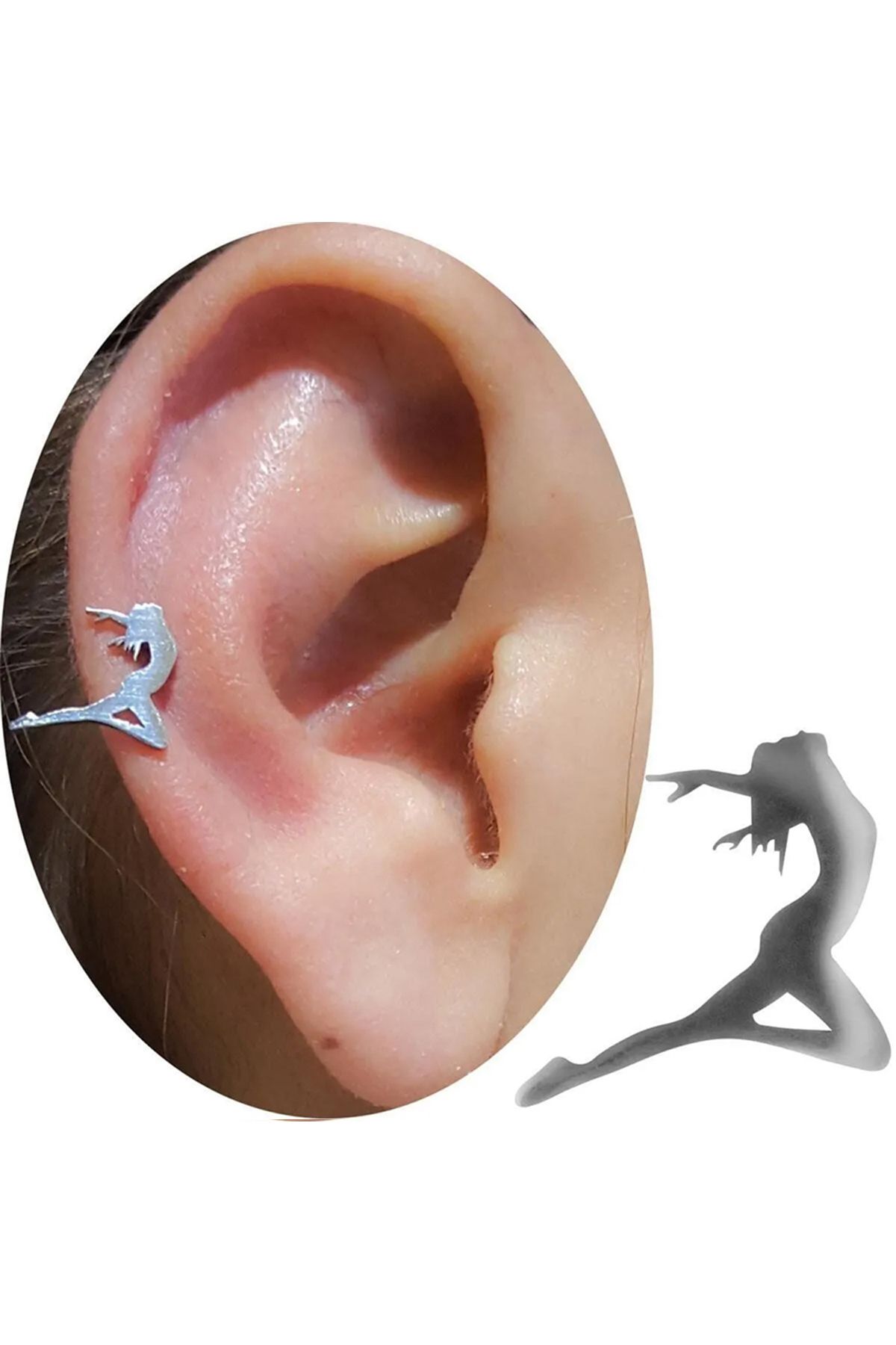 Cadının Dükkanı Çelik Kadın Tragus Helix Kıkırdak Piercing