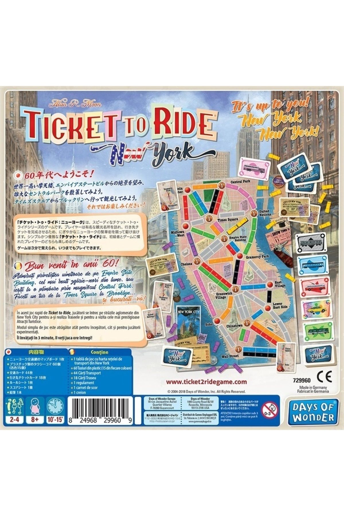 Asmodee-Game Asmodee - Ticket to Ride New York, lb. ROMANIAN 3