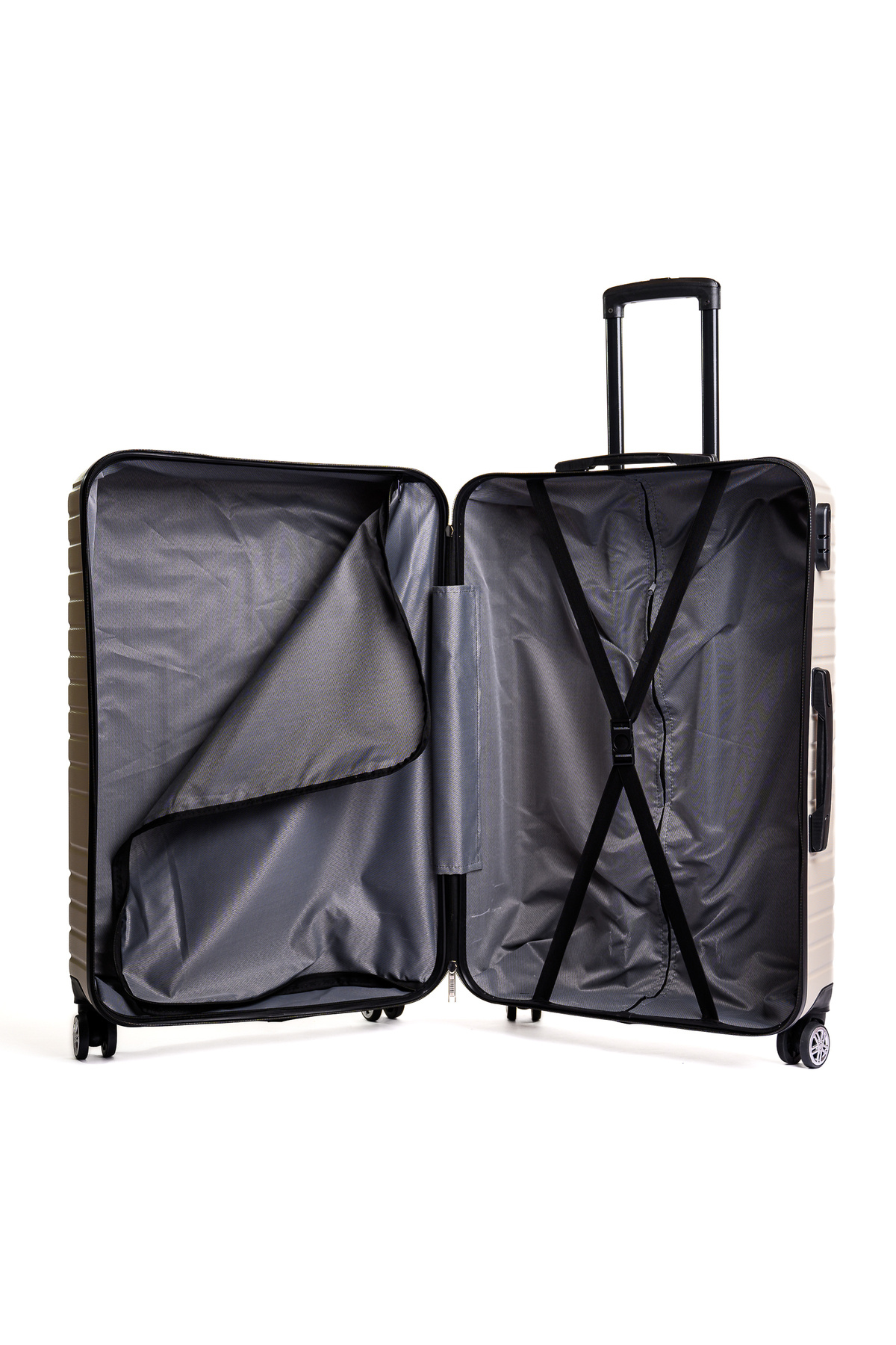 Travel POLO-Cabin trolley, TRAVEL POLO, 57x35x25cm, A1004, hand luggage, ABS suitcase, Cream 4