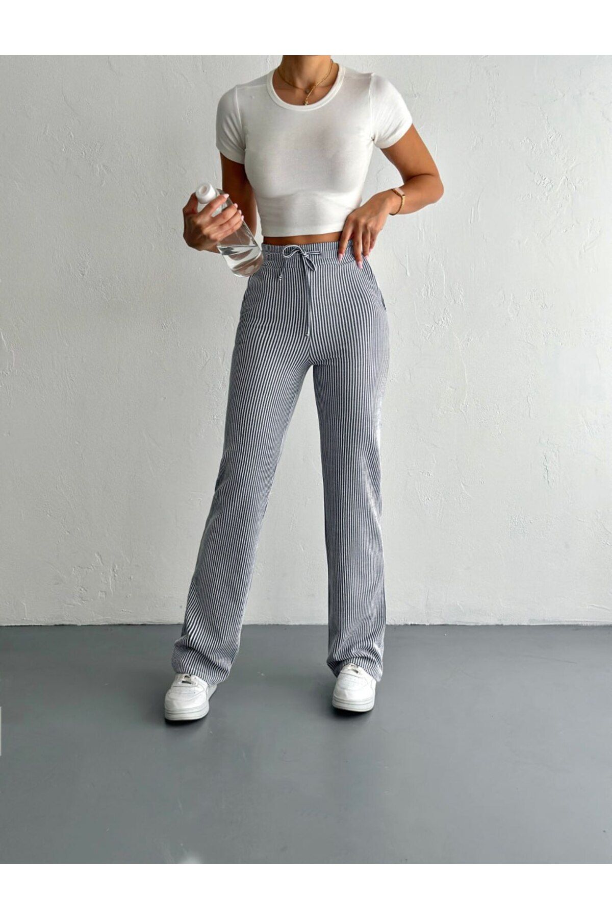 MİSPİER Çizgili Su Yolu Pantalon