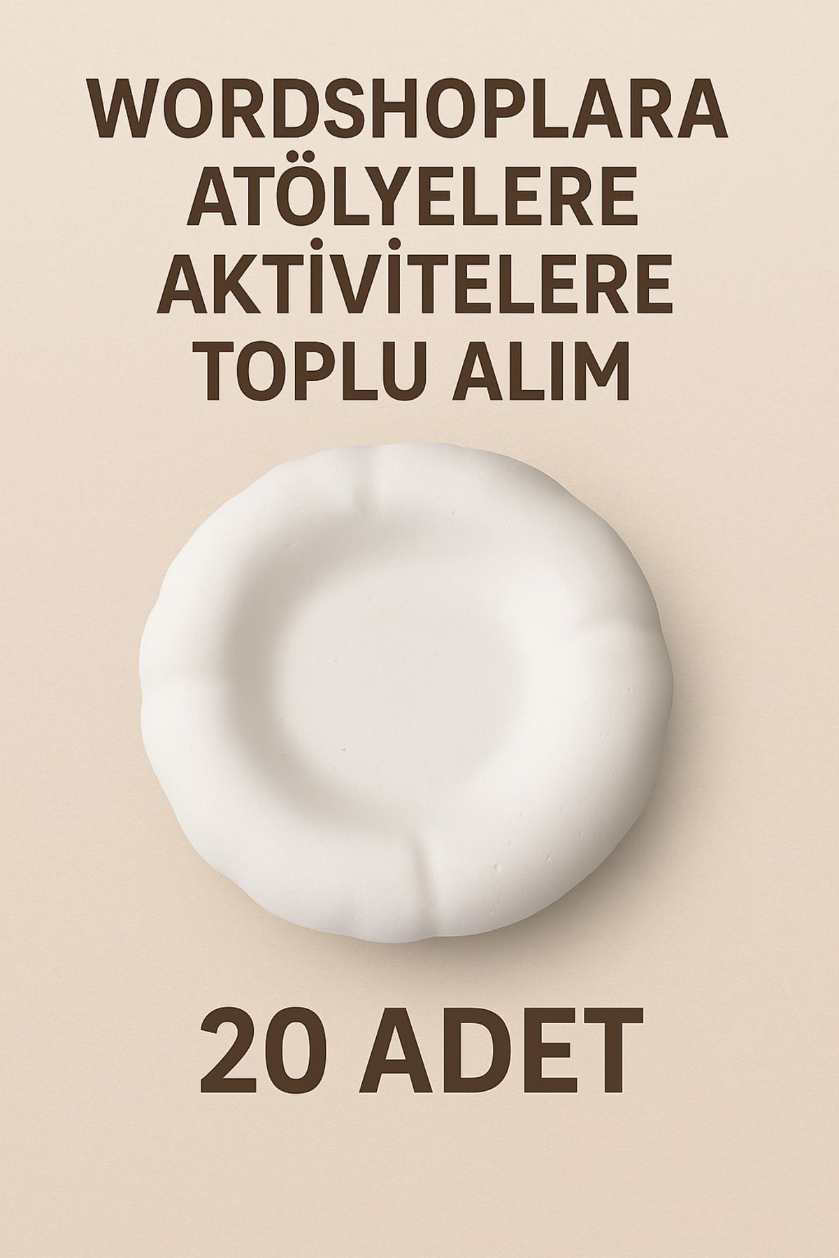 WeSank 20’li Alçı Obje - Workshop, Atölye ve Etkinlikler İçin Boyanabilir kabak Modeli