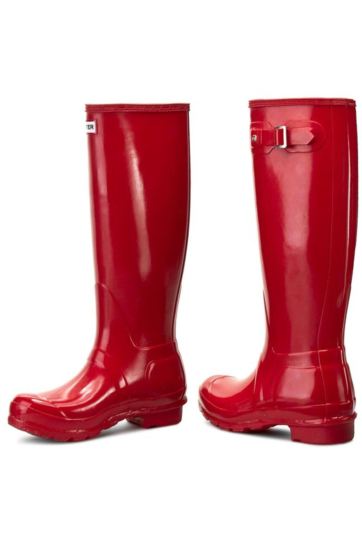 Hunter-Women's Wellington Boots red W23616 3
