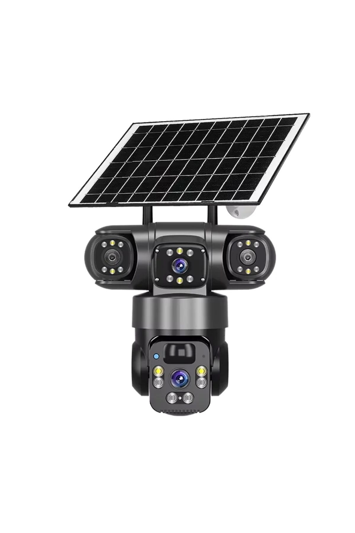 OEM 2 Kamera 3 Ekranlı 6 Mp Full HD  Uyumlu Solar Kamera Güneş Enerjili Kamera-4G SimKartlı