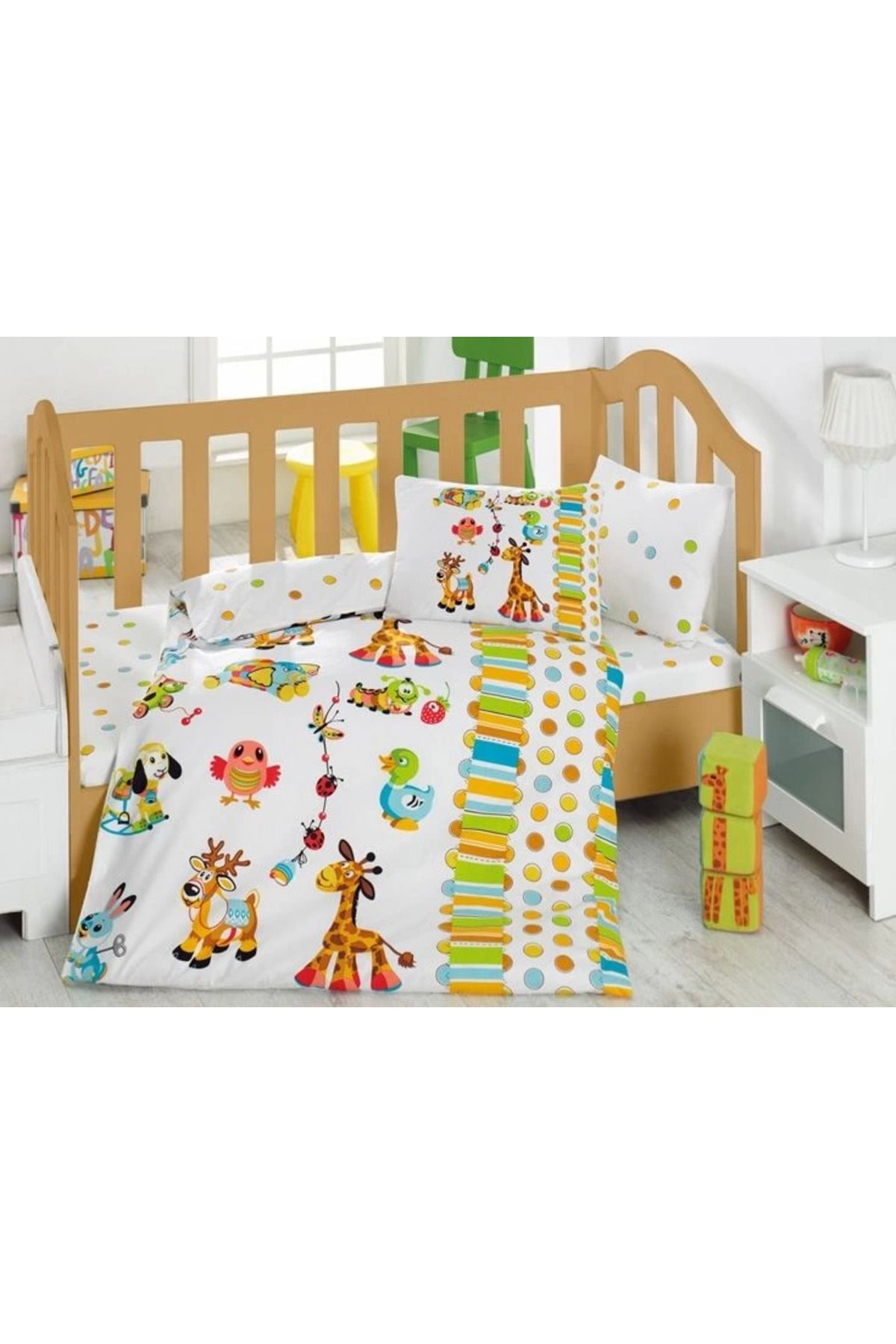 Modafiks Cotton Box Oyun Bahçesi Turkuaz Bebek Nevresim Takımı