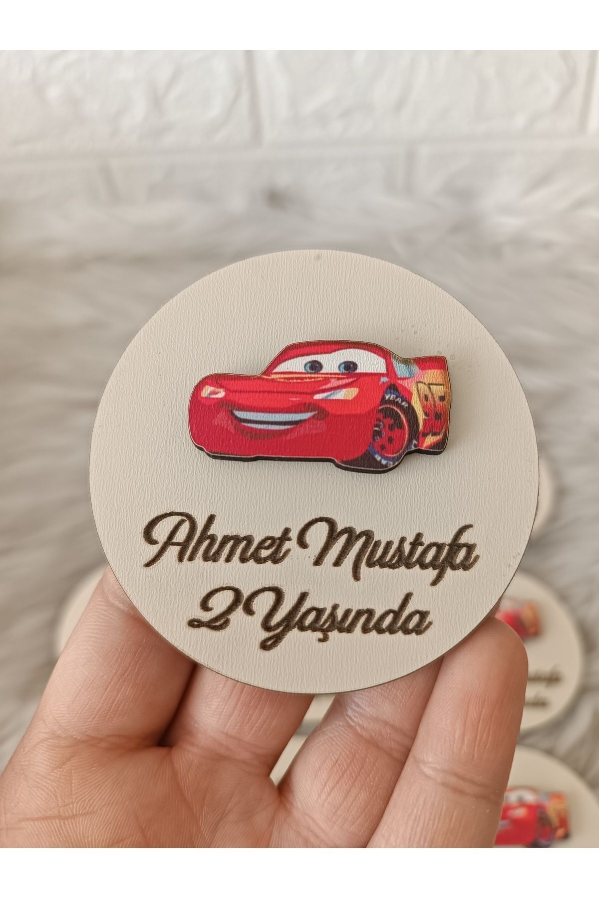 Doğrukan Hediyelik Şimşek Mcquenn Konsept Ahşap Yenidoğan Doğum Günü Hediyelik Magnet(20 ADET)