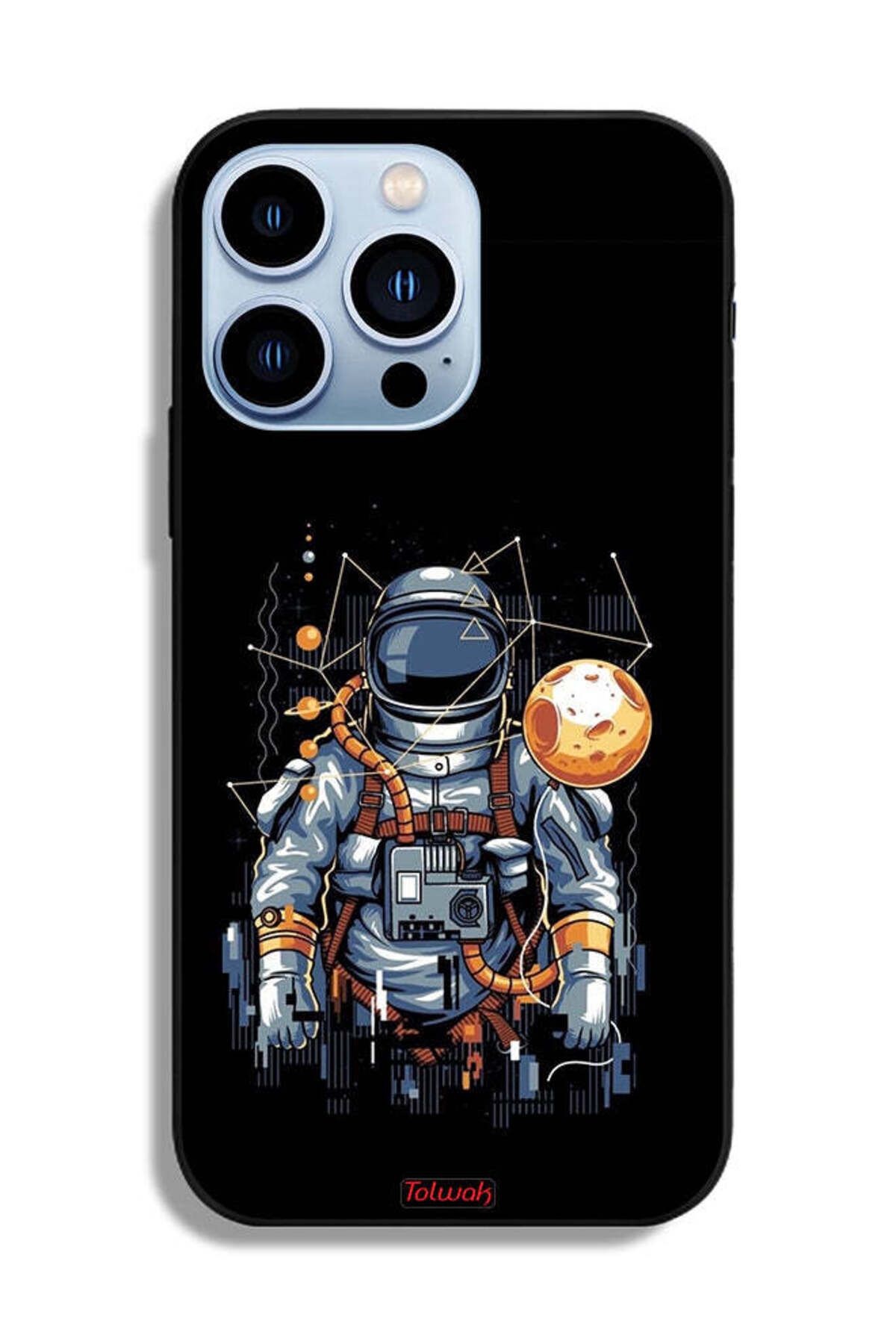 Tolwak-Apple iPhone 13 Pro Protective Case Astronaut Abstract Art 2