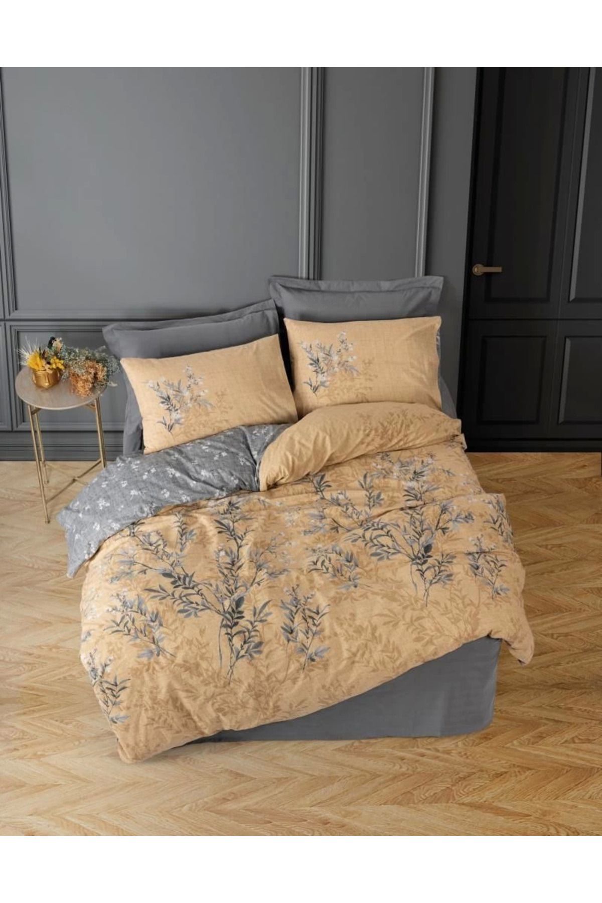 Modafiks Cotton Box Çift Kişilik Nevresim Takımı Vera Gri