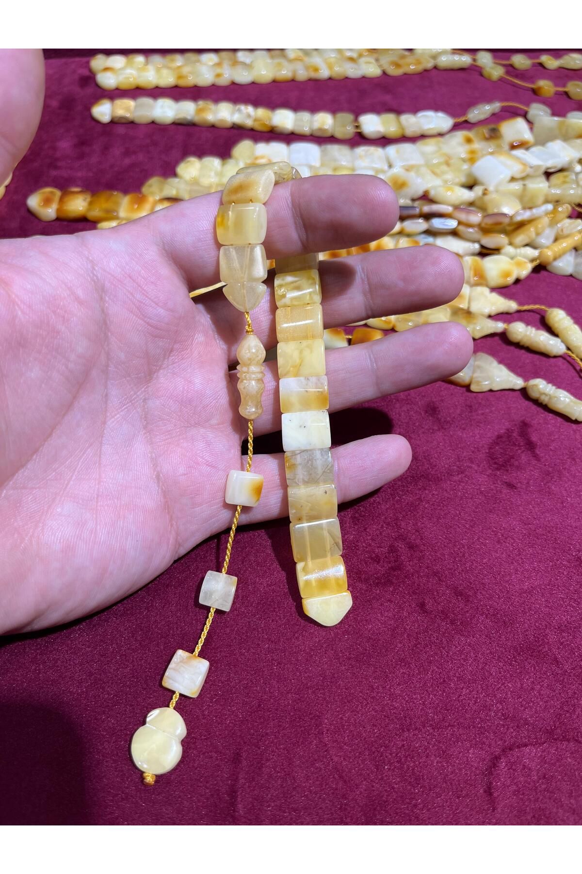 TTS TÜRK TESBİH SANATI 13.5Gr Damla Kehribarı Zaza Tesbih