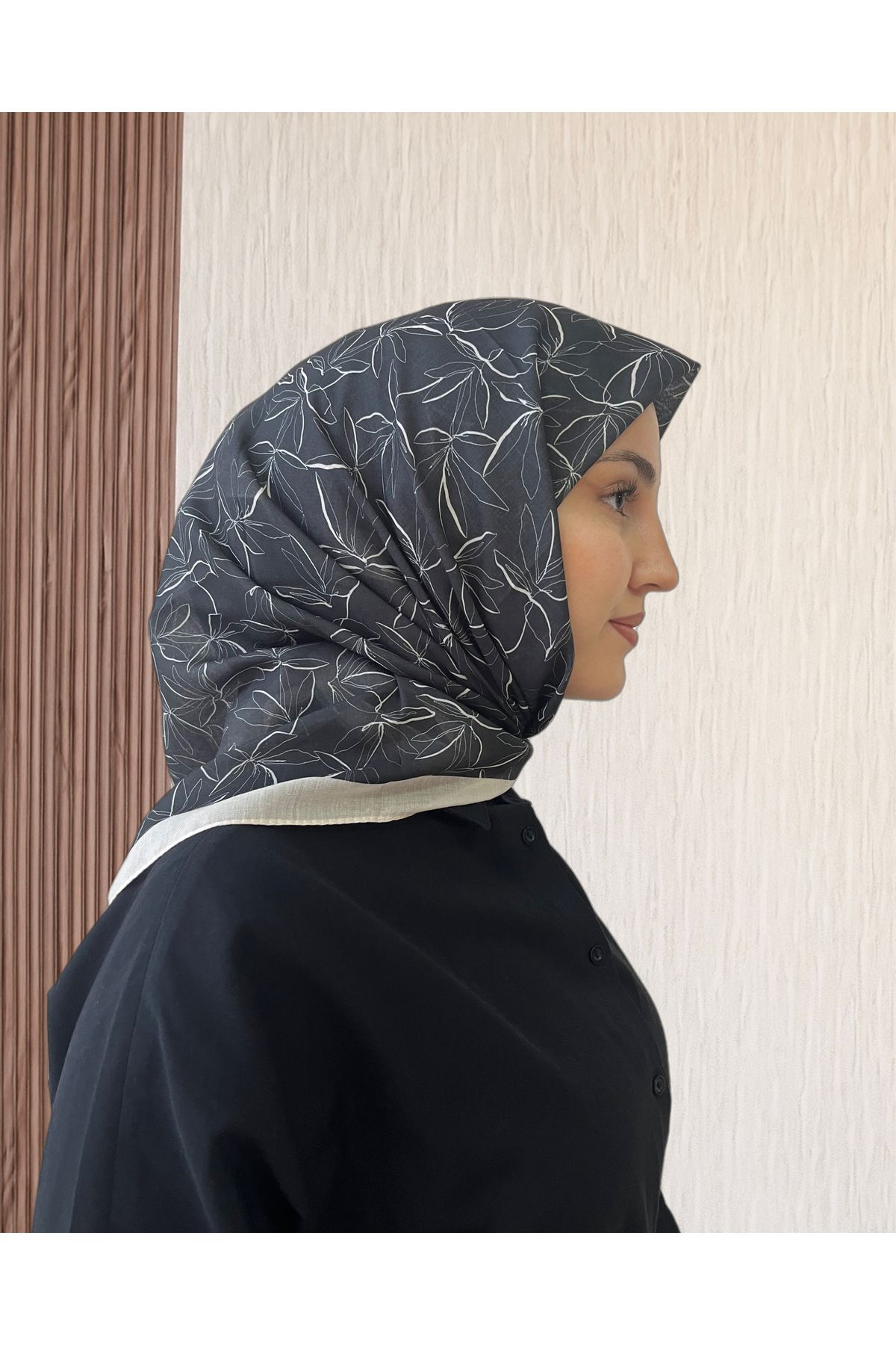SarQa Scarft Çiçek Desen Eşarp