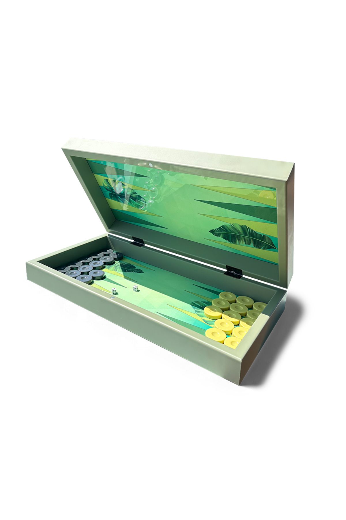 Biggdesign-Nature Backgammon |   Anti-Scratch Floor, Magnetic Mdf Case, 2 Layers of Varnish Polished 4