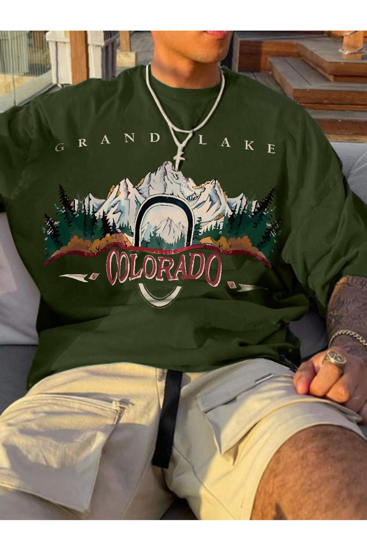 JANSO GROUP - ERKEK PAMUKLU BASKILI LOS ANGELES CALICODNIA TSHIRT OVERSİZE BÜYÜK BEDEN