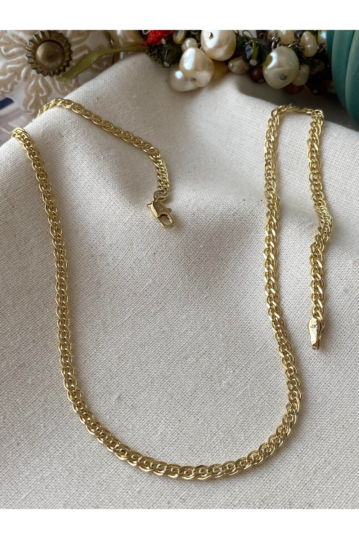 XUPING JEWELRY Xuping Çift Zincir 14K Vip Kolye