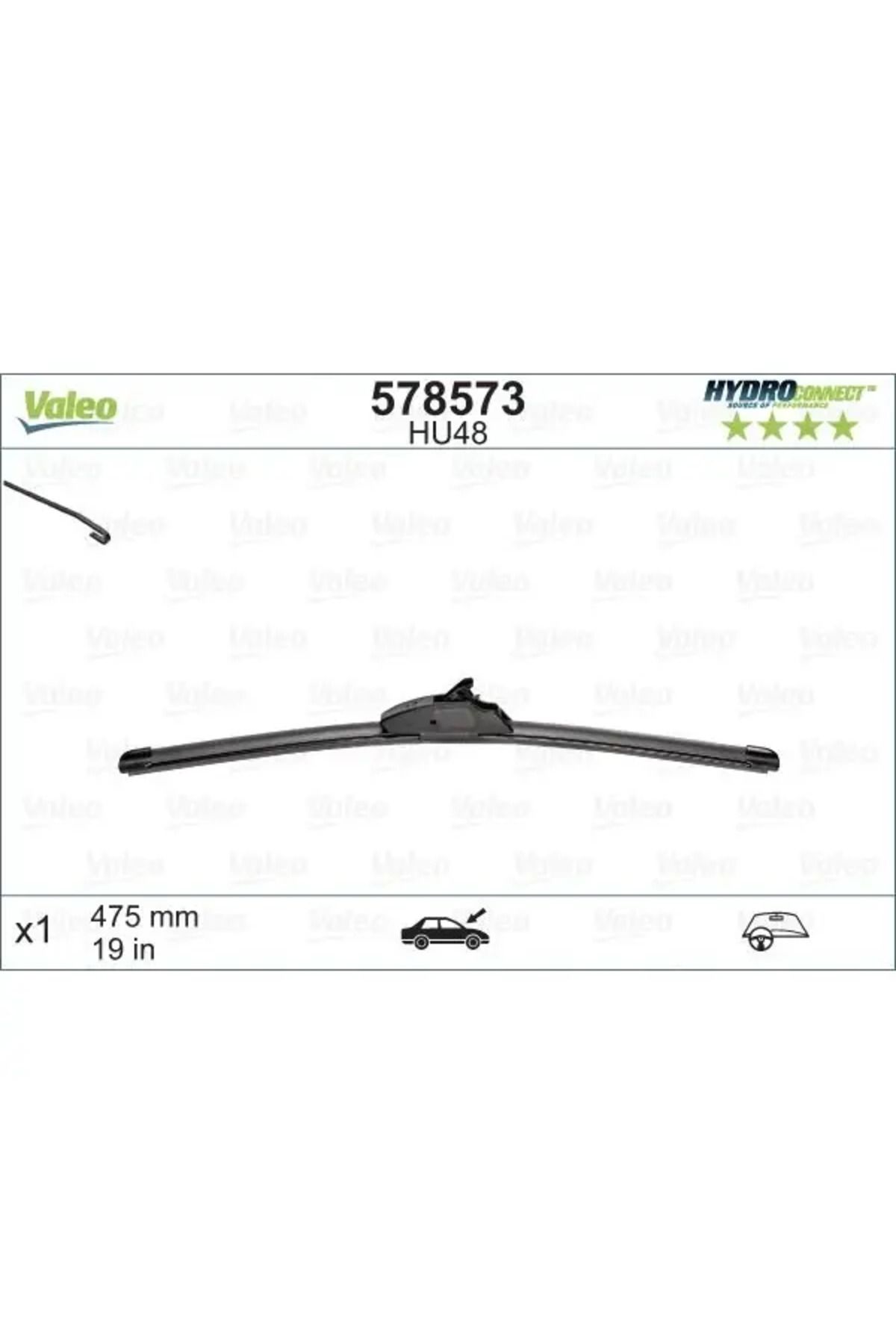 VALEO SILECEK SUPURGESI MUZ TIP 480mm HU48 (HYDROCONNECT UPGRADE KLASIK TIPTEN MUZ TIPNE GECIS) / (X1)