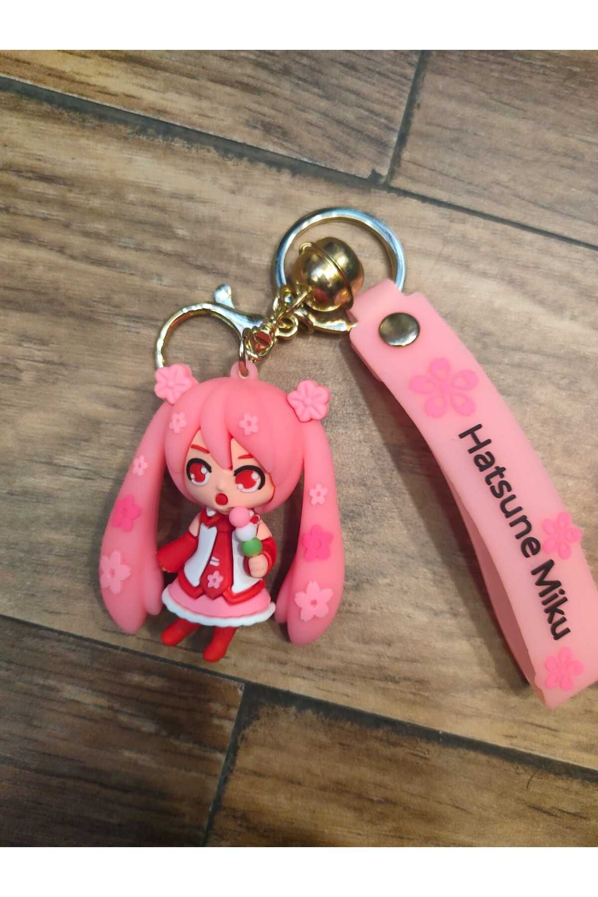 FG KONNİCHİWA Hatsune Miku Zilli İri Boy Silkon Anahtarlık