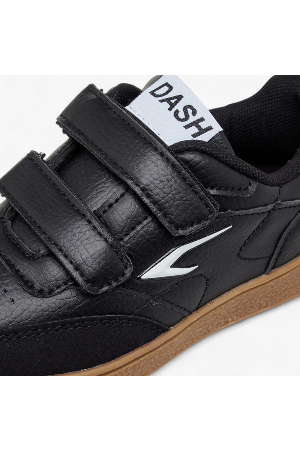 Dash-Panelled Sneakers with Hook and Loop Closure 4
