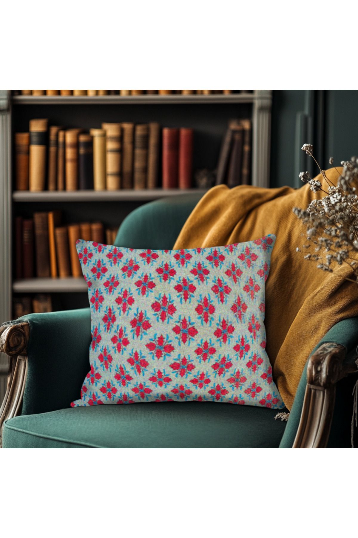 TURKISHRUG KINGDOM Geleneksel Desenli Kırlent – Kilim Motifli