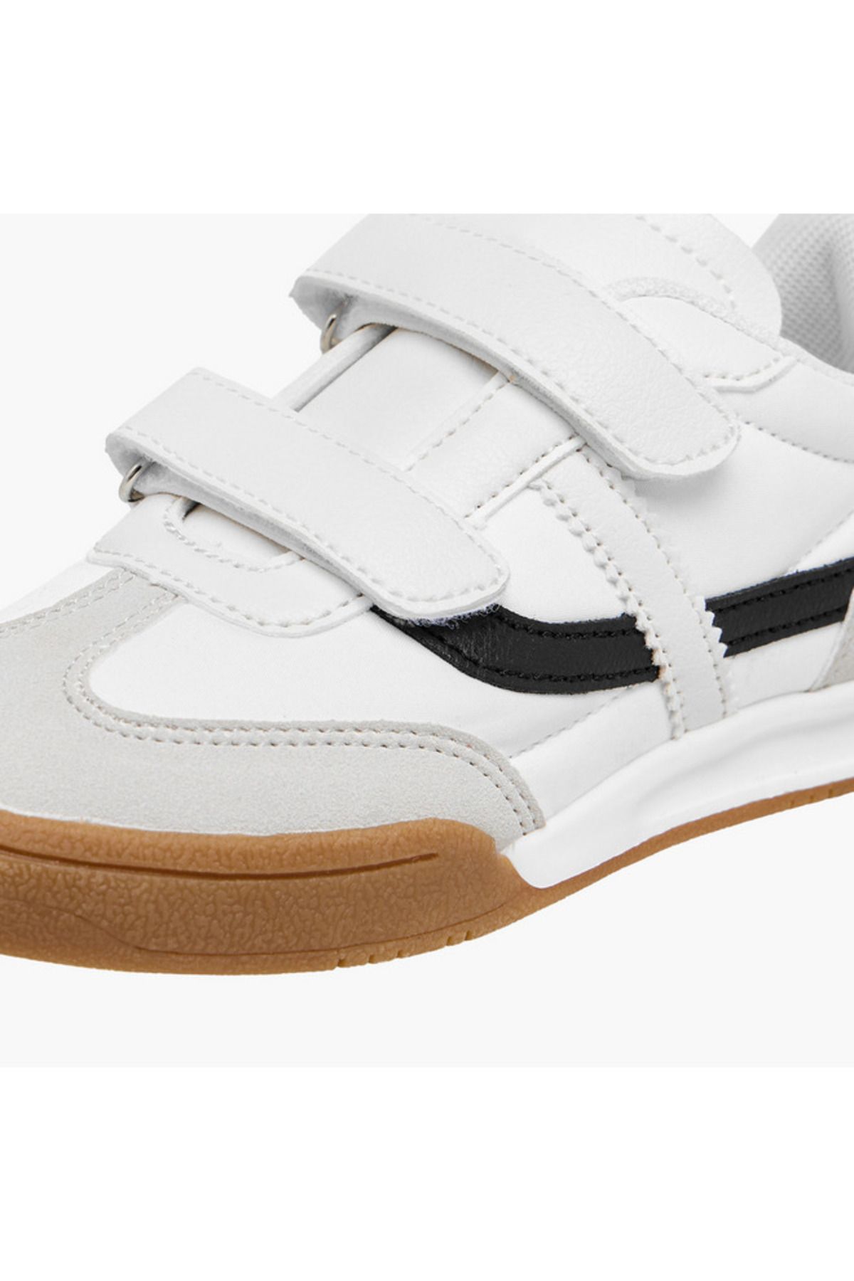 LBL by Shoexpress-Panelled Sneakers with Hook and Loop Closure 5