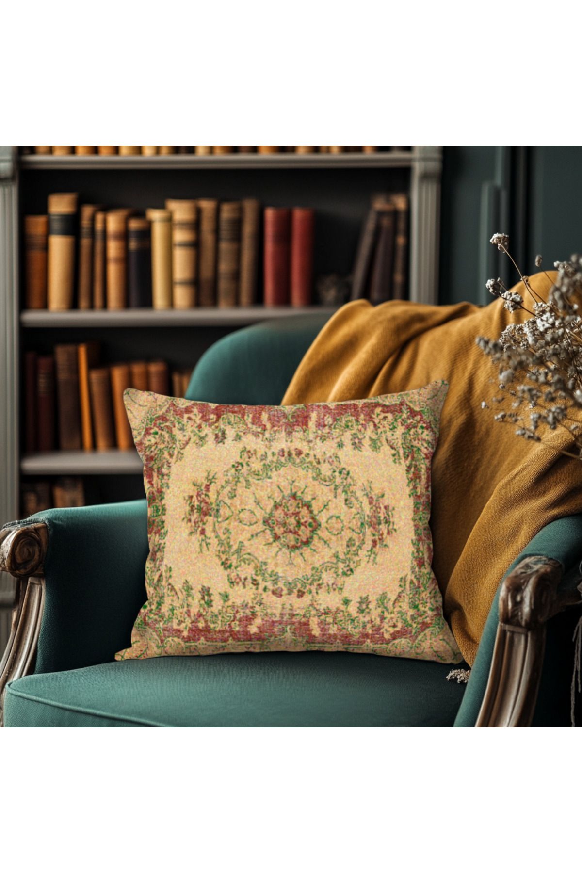 TURKISHRUG KINGDOM Geleneksel Desenli Kırlent – Kilim Motifli