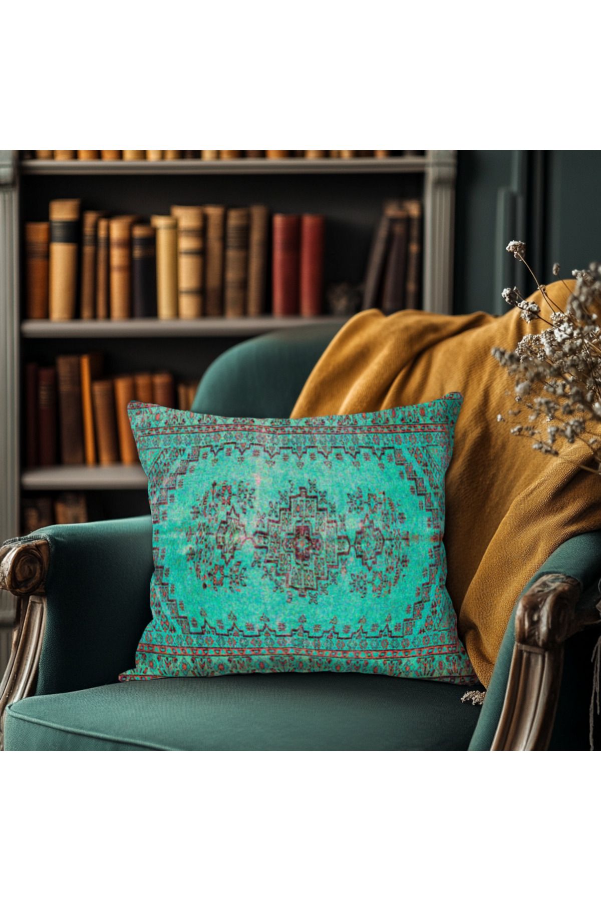 TURKISHRUG KINGDOM Vintage Tarz Kırlent – Yumuşak Dokulu