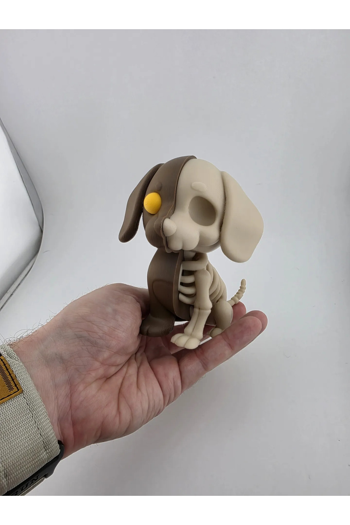 Yarı Köpek Yarı İskelet Figür 12 cm – 3D Baskı Dekoratif Figür (İsim Yazılabilir)