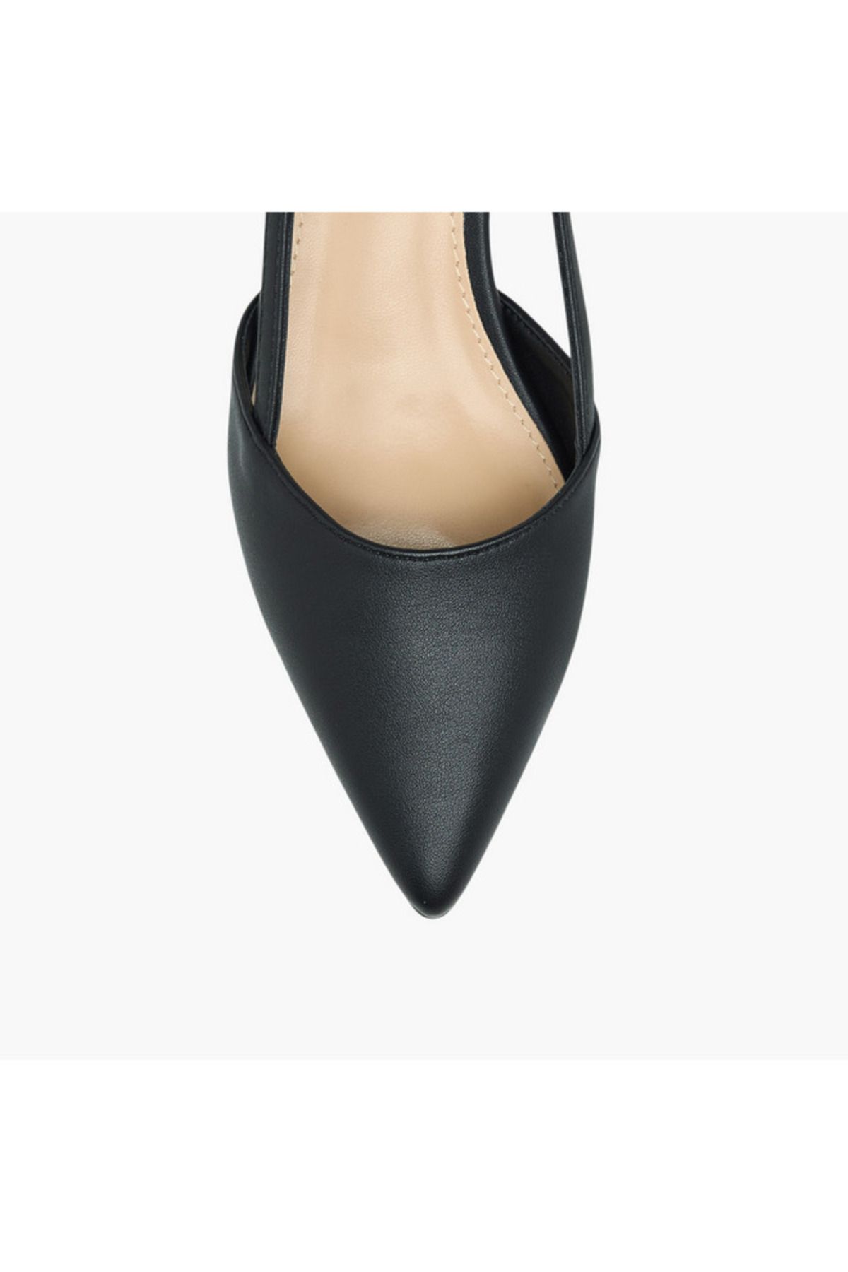 Flora Bella by Shoexpress-Flora Bella Solid Pointed Toe Shoes with Kitten Heels and Buckle Closure 4