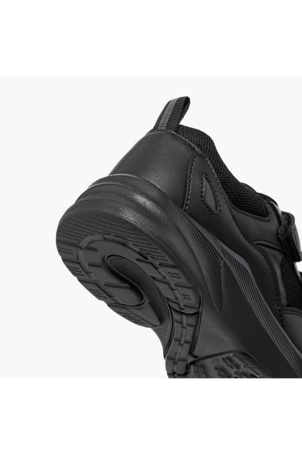 LBL by Shoexpress-LBL by Shoexpress Panelled School Shoes with Hook and Loop Closure 5