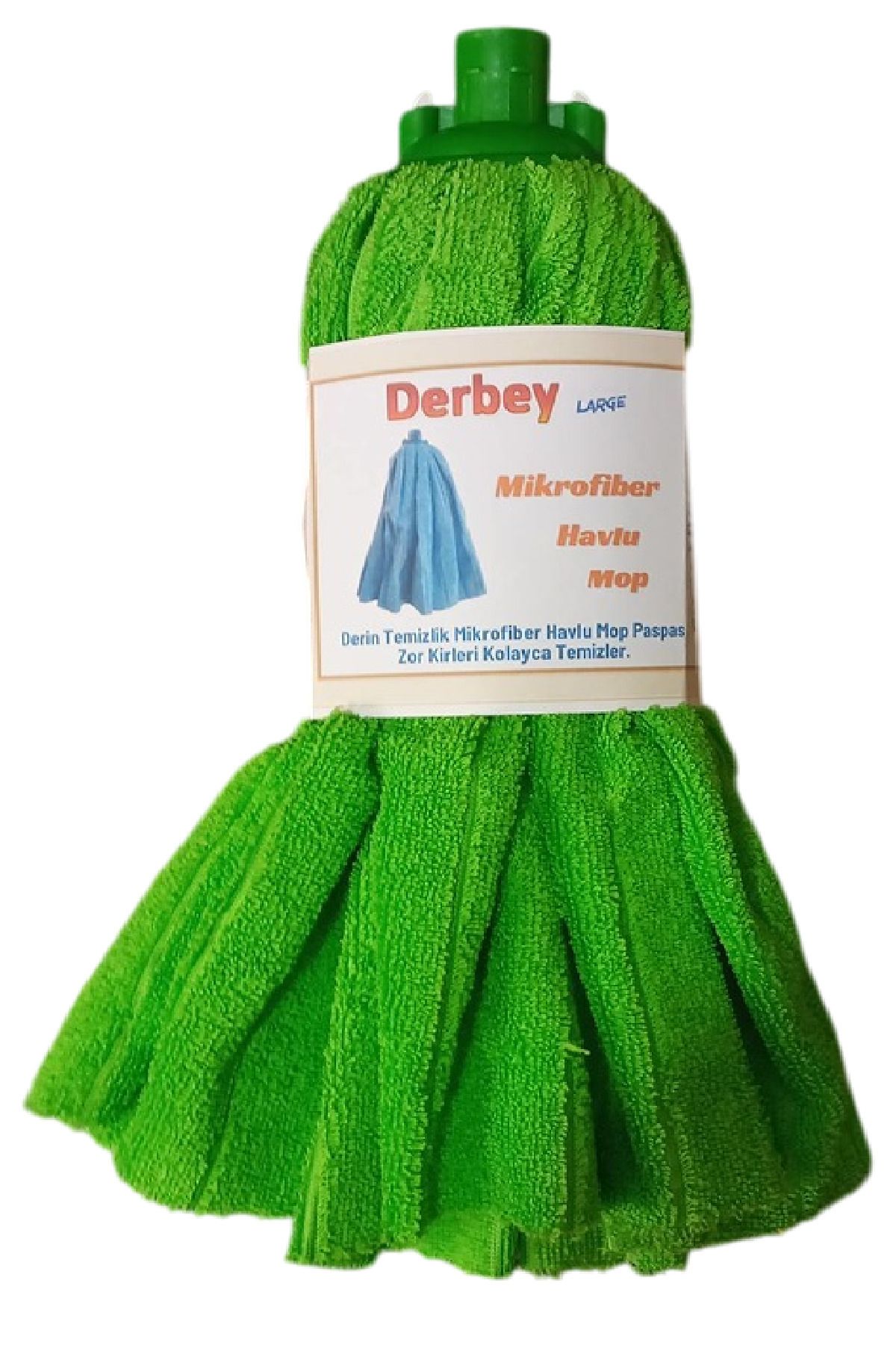 Derbey Large %100 Komşu Çıldırtan Bez Mikrofiber Büyük Boy Havlu Mop 90x64 cm Yeşil