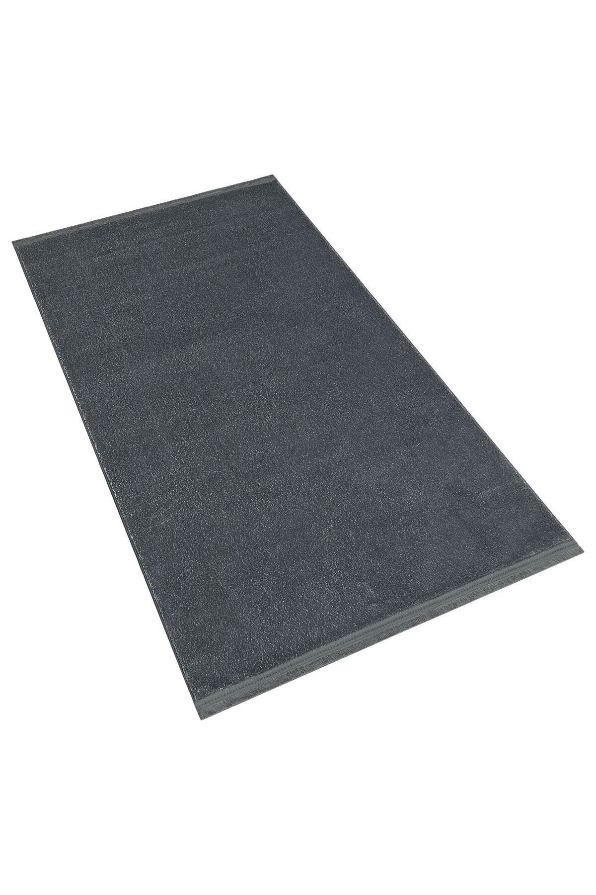 akbel halı & yatak exclusive home design Yoga 5014 Antrasit - Kaymaz Yıkanabilir Halı | Yumuşak Dokulu Düz Renk Halı