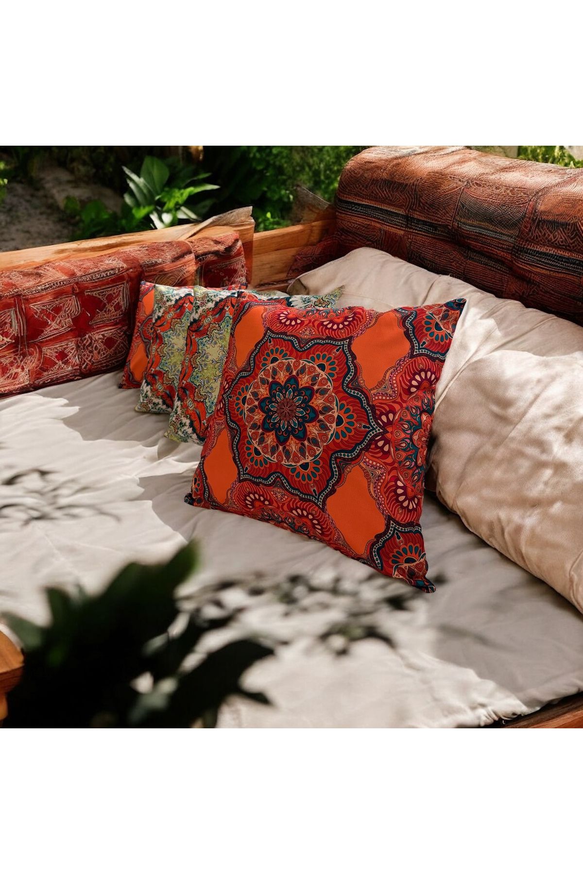 GEFILDESIGN PERSIAN MANDALA SETİ - 4'LÜ KIRLENT KILIFI