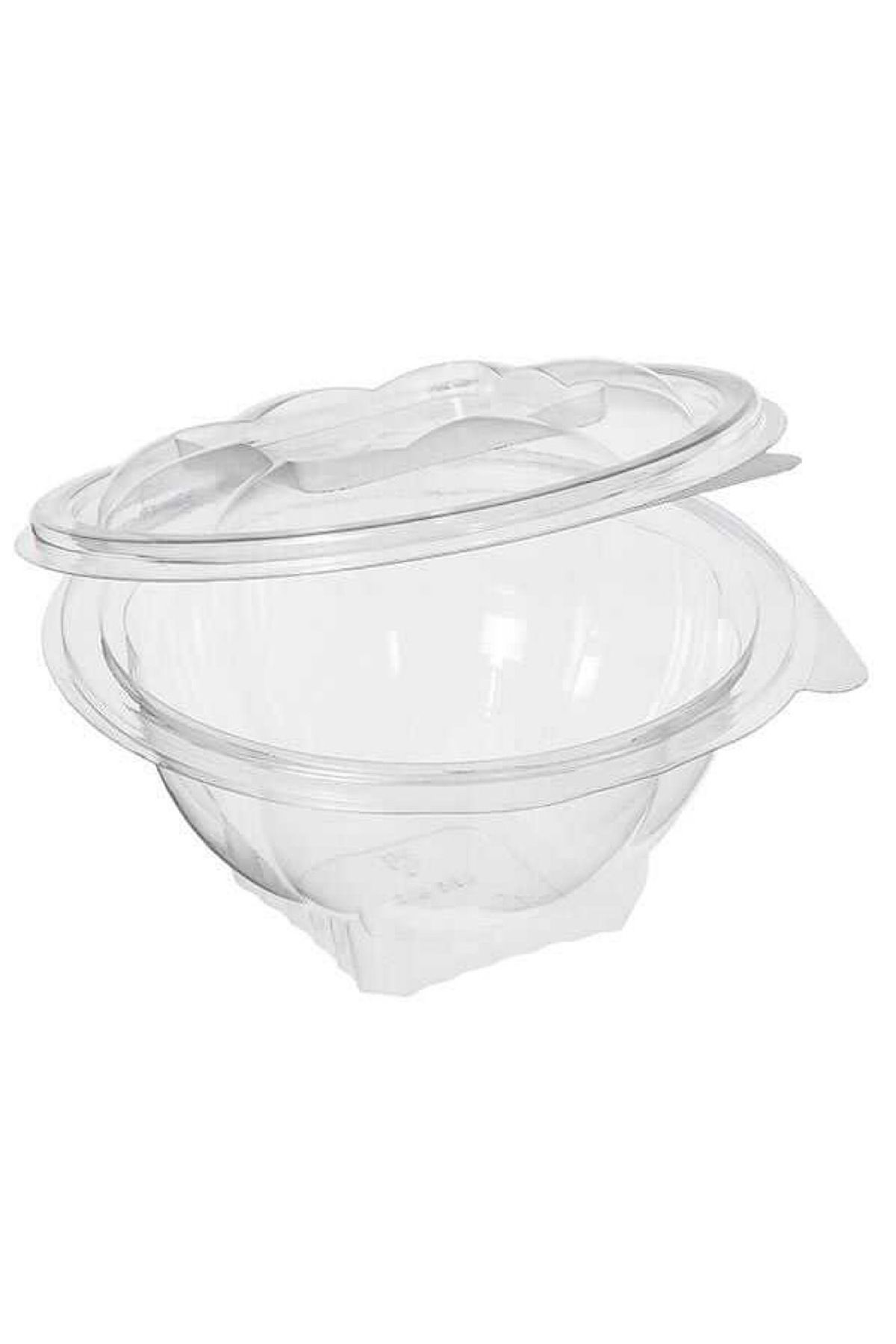 PLASTİKAP Plastik Kapaklı Salata Kasesi 1000cc (50 Adet )