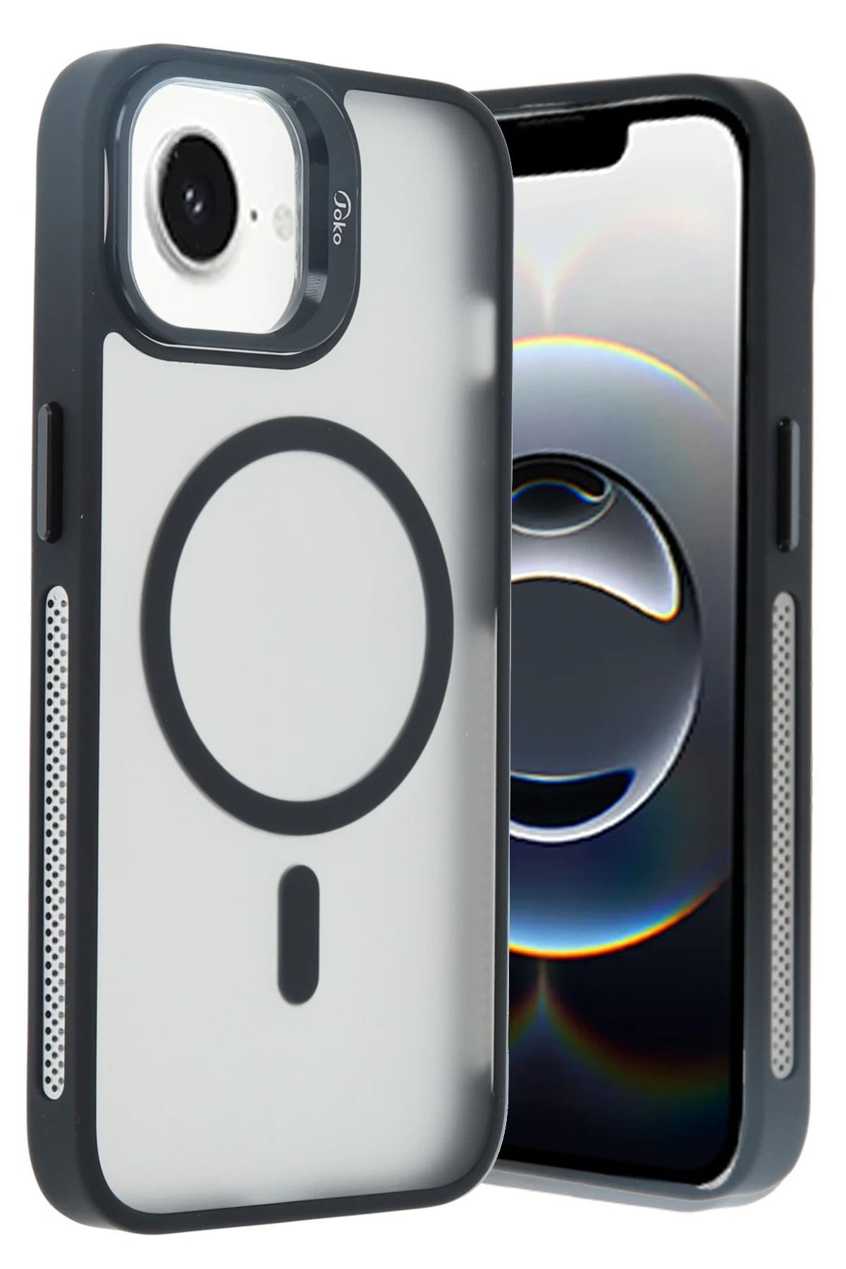 NANOSPACE Apple iPhone 16E İle Uyumlu Flet Lens Magsafe Kapak