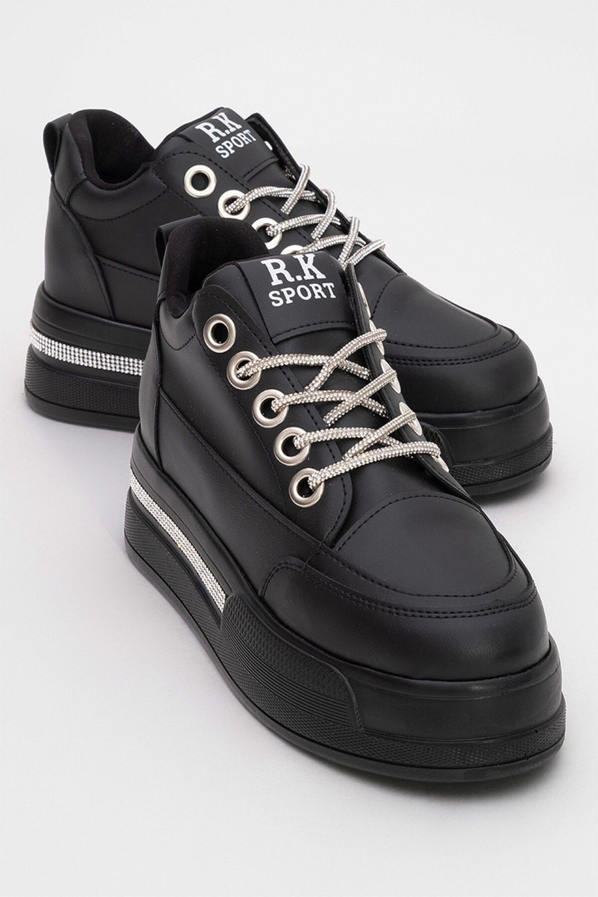 Lizy Shoes Taş Detaylı Kalın Tabanlı Sneaker