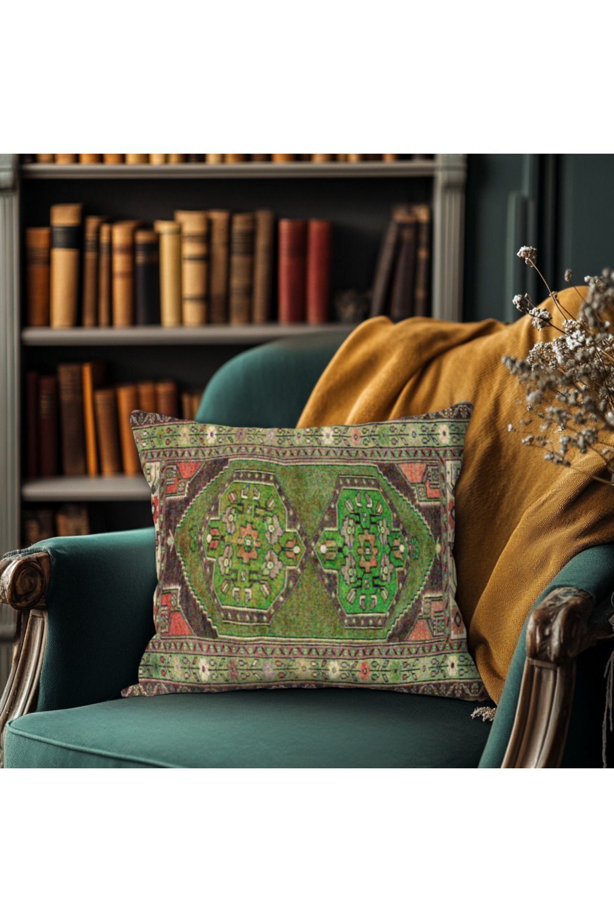 TURKISHRUG KINGDOM Kilim Motifli Kırlent – Yumuşak Dokulu