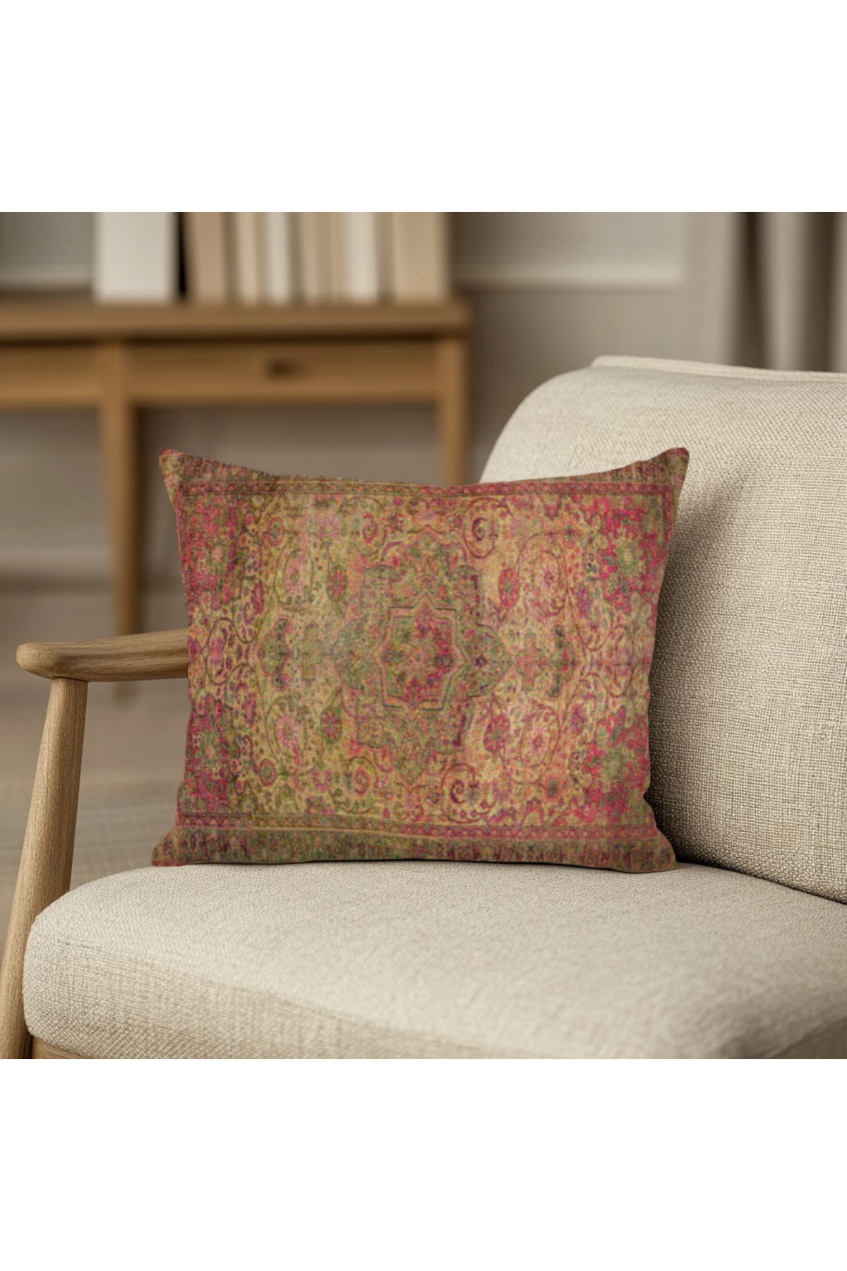 TURKISHRUG KINGDOM Geleneksel Desenli Kırlent – Kilim Motifli