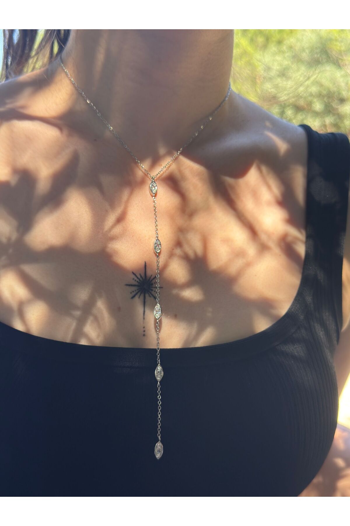 LUNESSA Kristal taşlı Y kolye