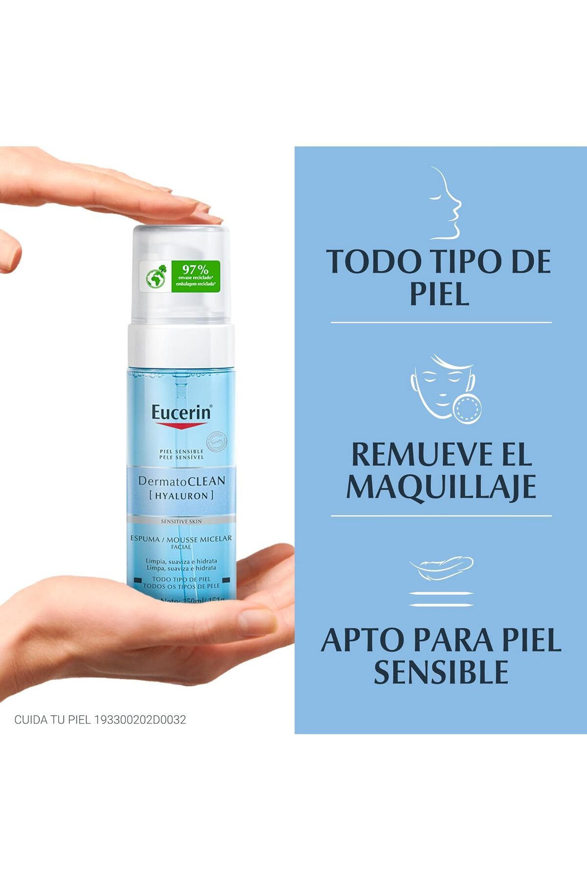 Eucerin-Dermatoclean Micellar Foam 150 ml 9
