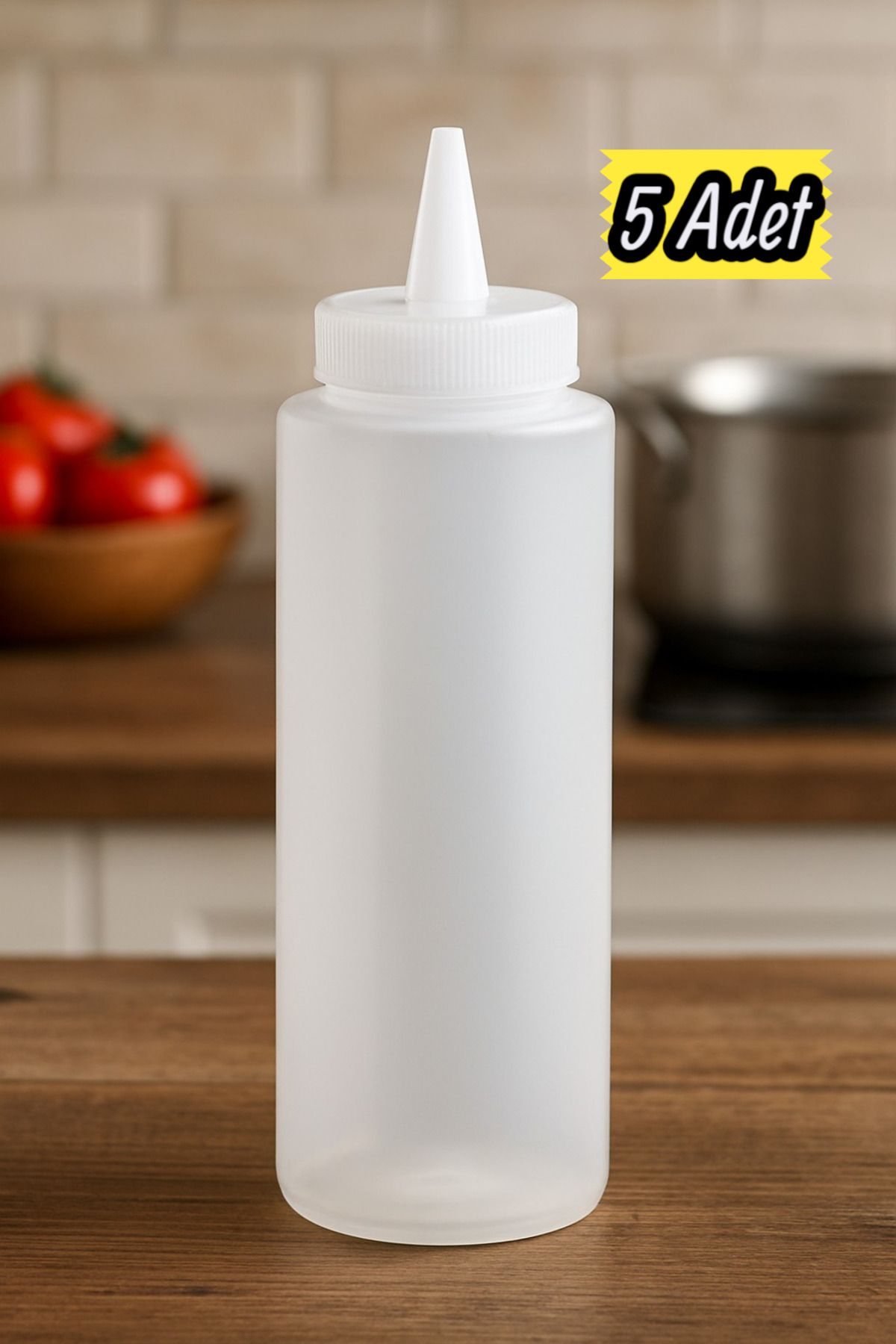 ESİ WOOD ART 5 Adet - 500 ML. FİŞEK SOSLUK YAĞDANLIK BEYAZ KETÇAP MAYONEZ SIKMA ŞİŞE SOS VE YAĞ DAĞITICILARI