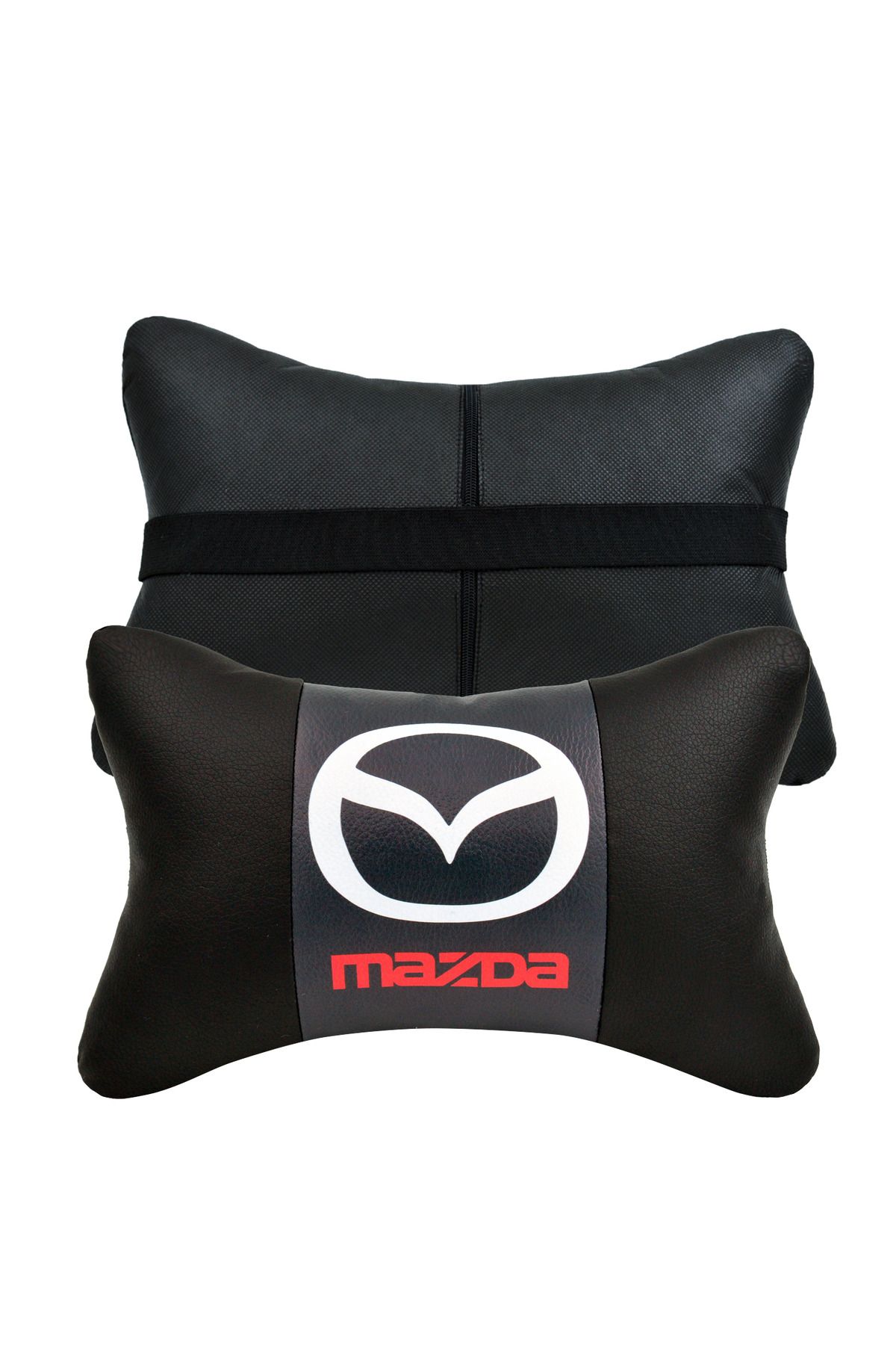 AYAZGRUP 2 Adet Mazda Logolu Silinebilir Dijital Baskılı Ortopedik Oto Boyun Yastığı